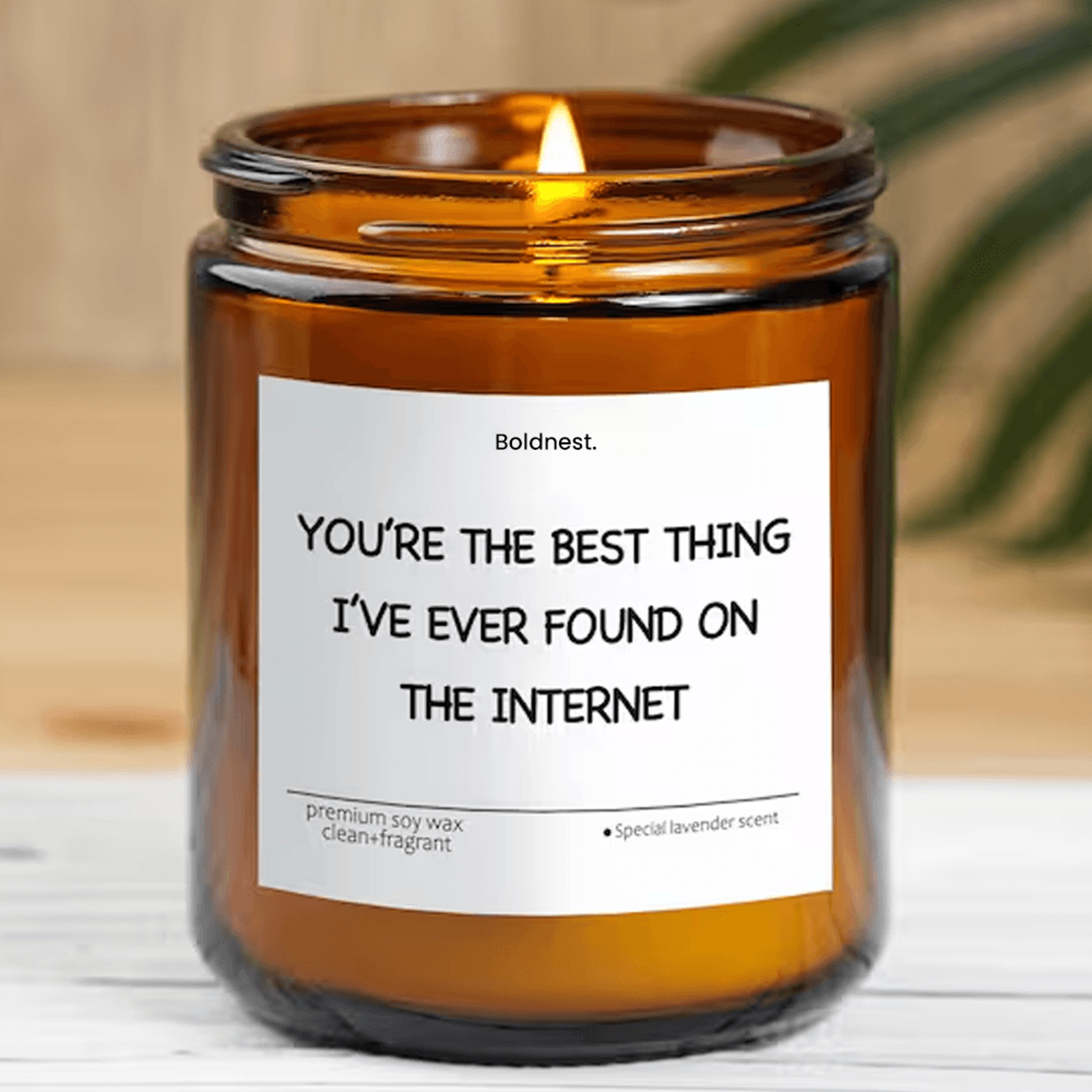 funny long distance relationship candle, internet love gift, you're the best thing i've ever found on the internet, 9 oz