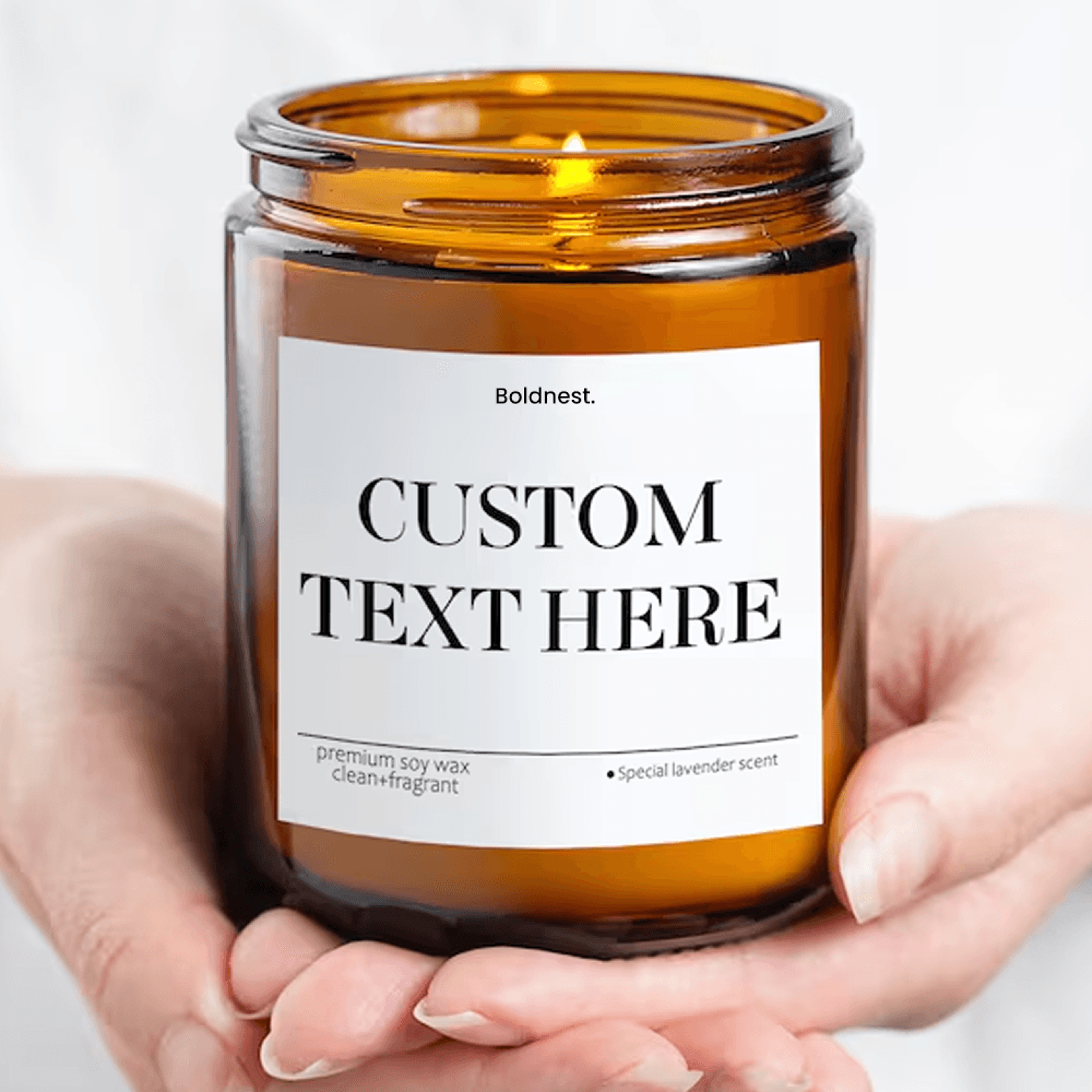 personalized custom text candle, custom message candle, personalized gift candle, custom quote candle, 9 oz soy candle