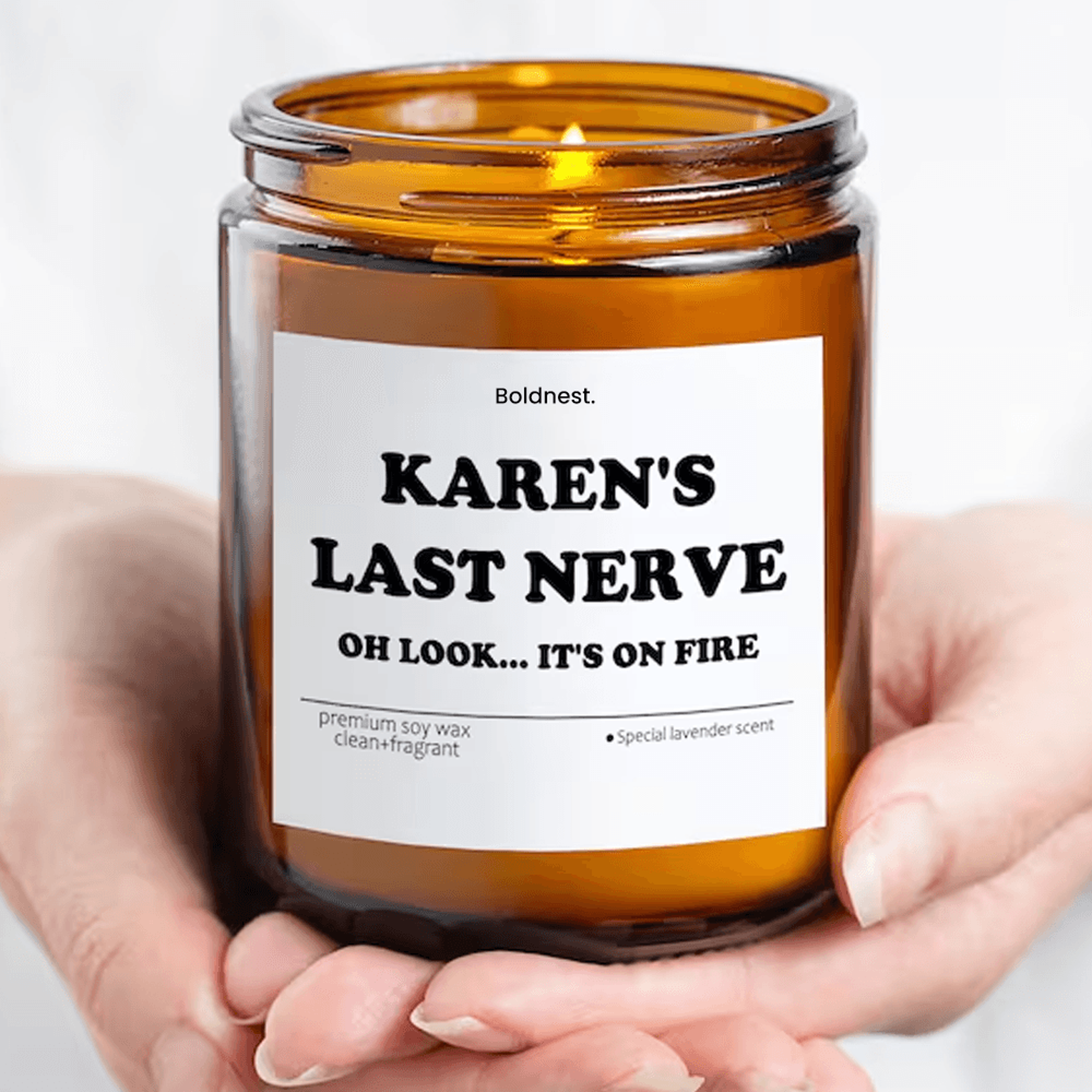 funny karen candle, karen's last nerve candle, personalized karen gift, funny coworker gift, 9 oz soy candle, gag gift