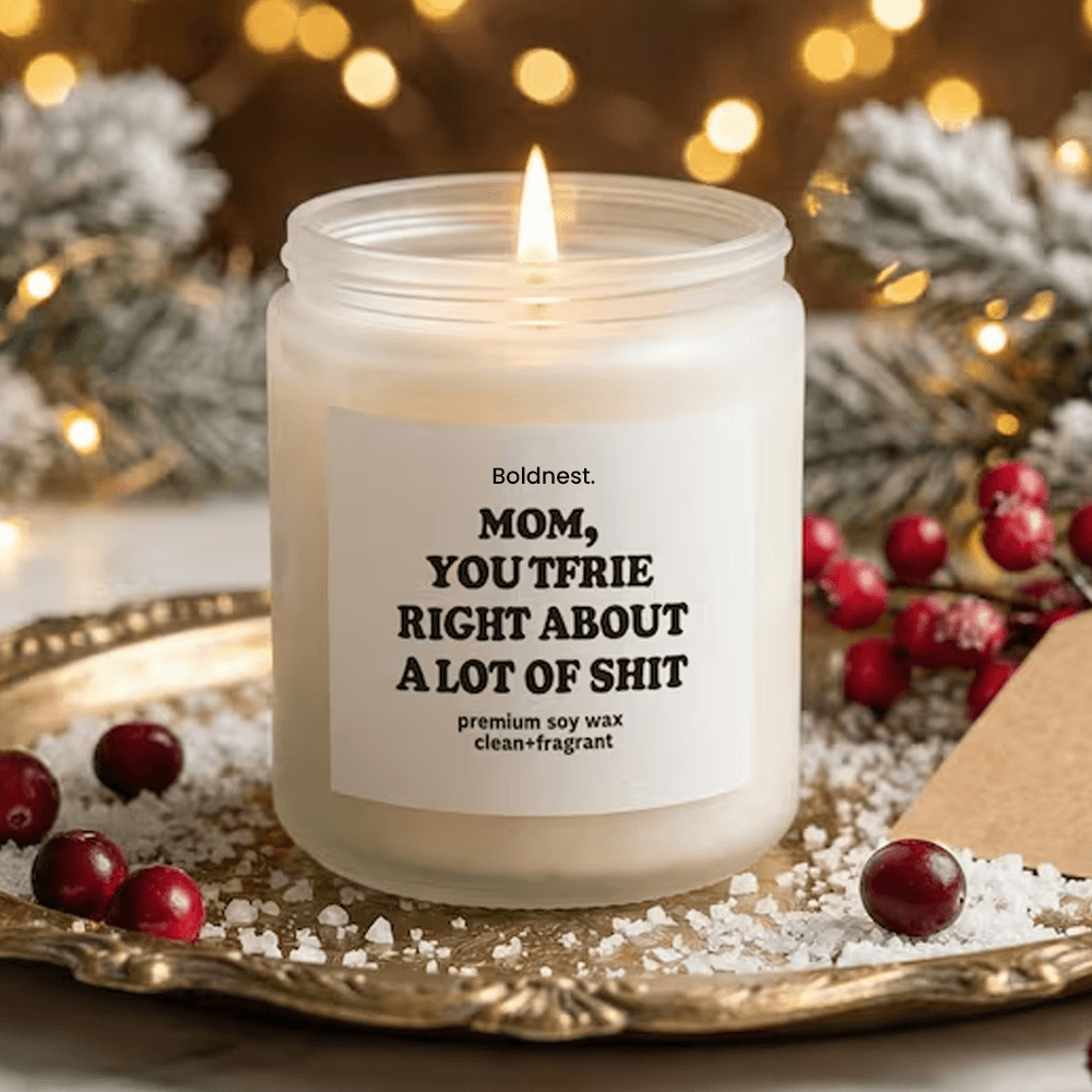 funny mom candle, mom you were right about a lot of shit candle, mother's day gift, funny mom gift, 9 oz soy candle