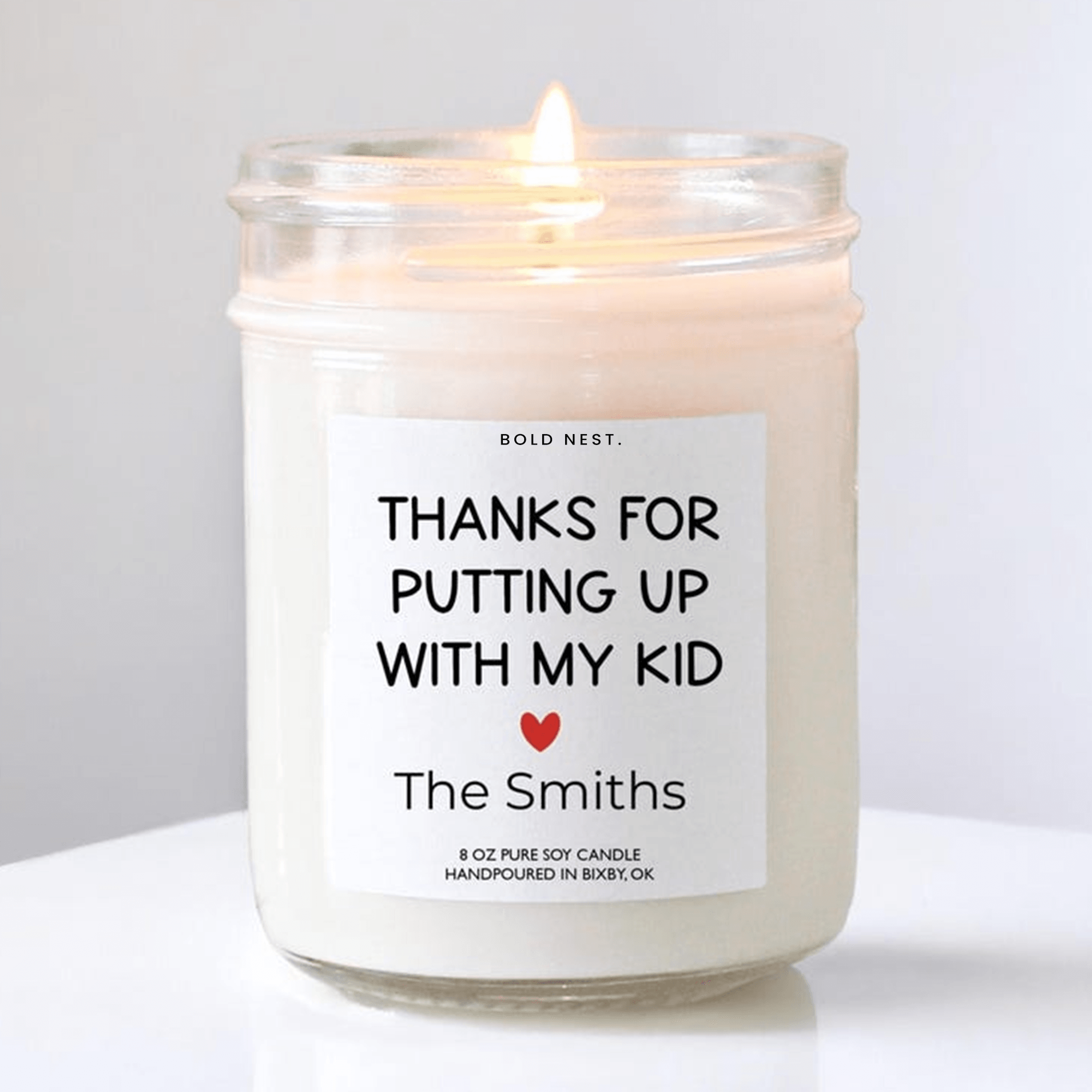 funny teacher appreciation candle thanks for putting up with my kid personalized teacher thank you gift
