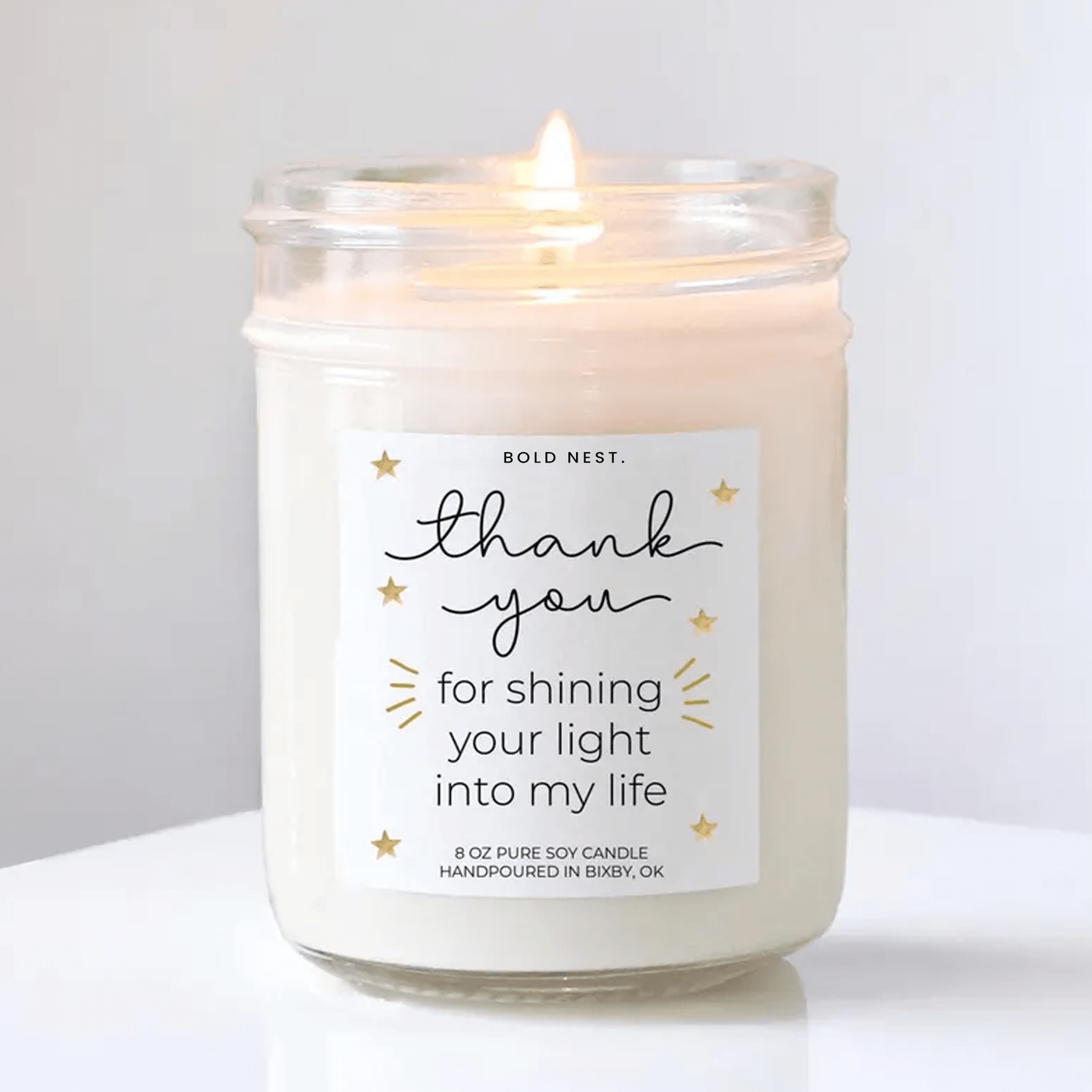 thank you for shining your light into my life candle appreciation gift mentor teacher thank you candle