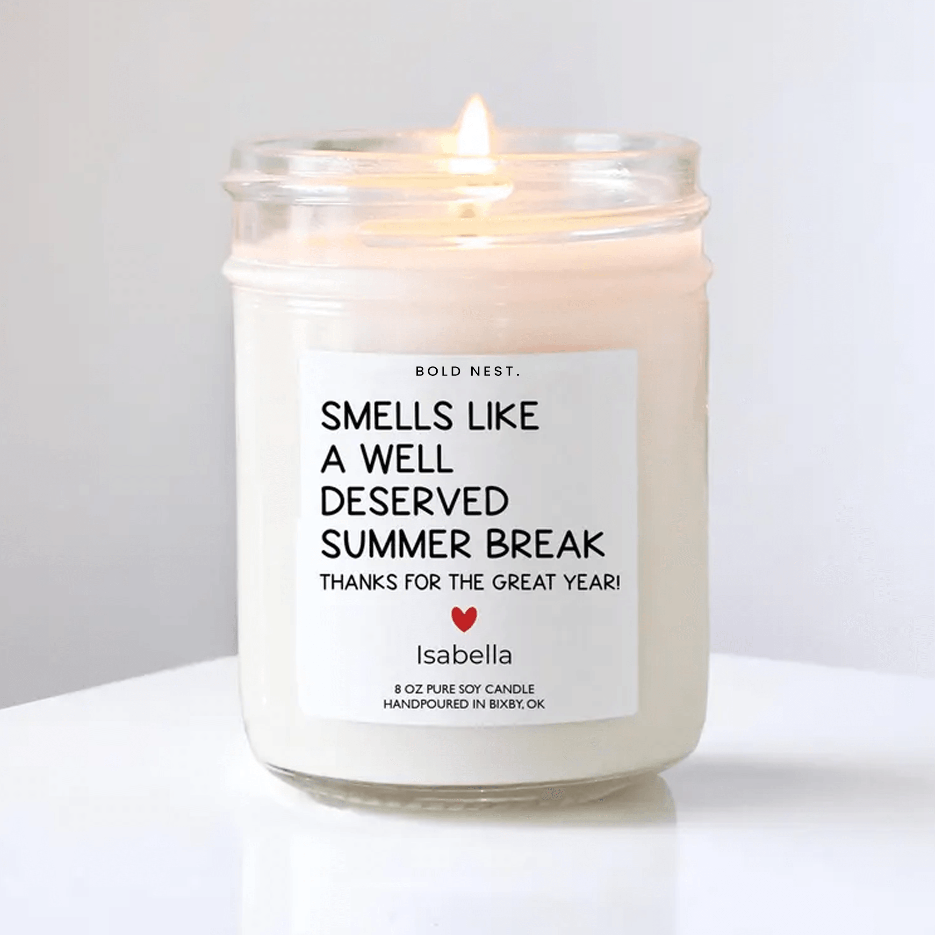 funny teacher appreciation candle smells like a well deserved summer break end of year teacher gift