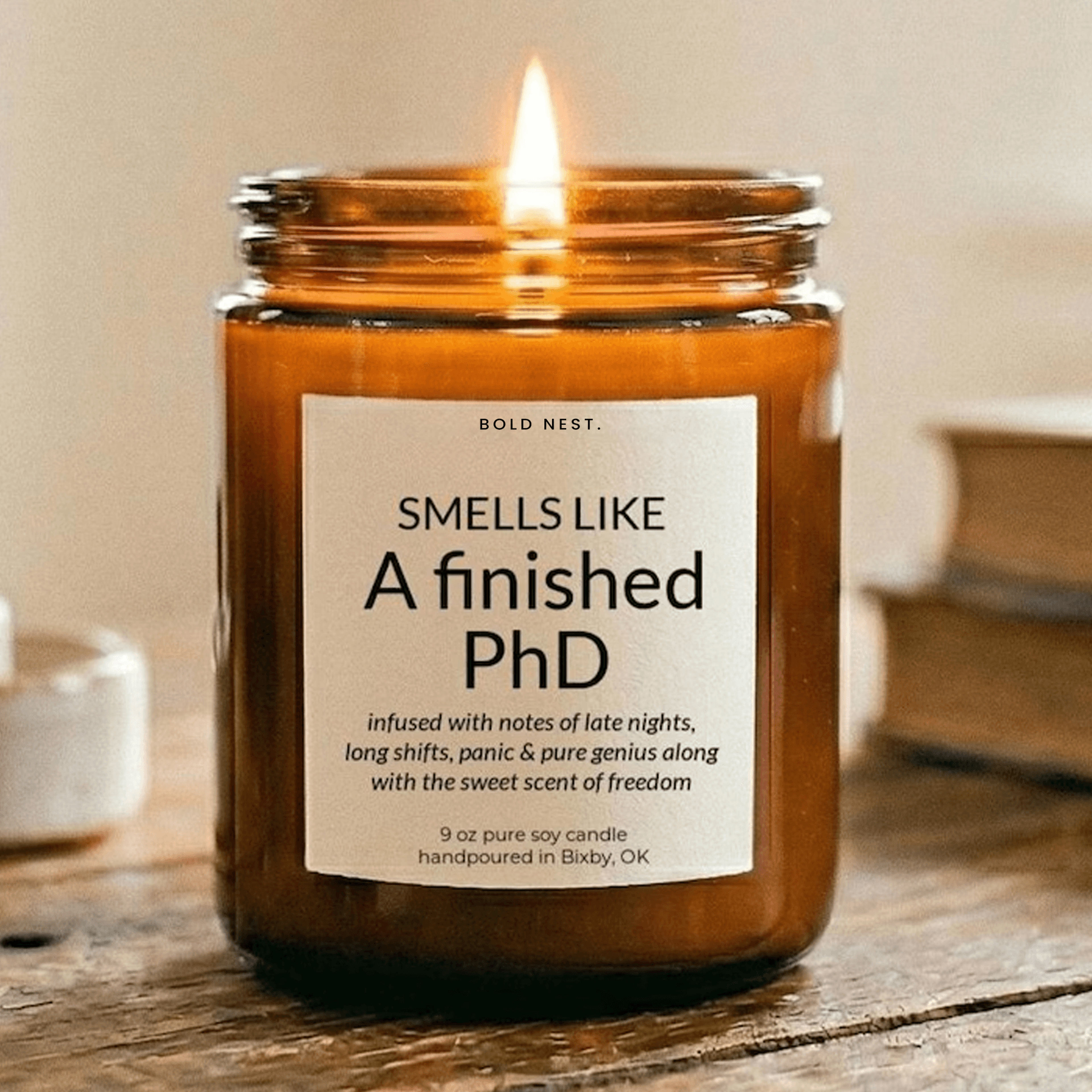 funny phd graduation candle phd graduate gift doctorate graduation gift smells like a finished phd