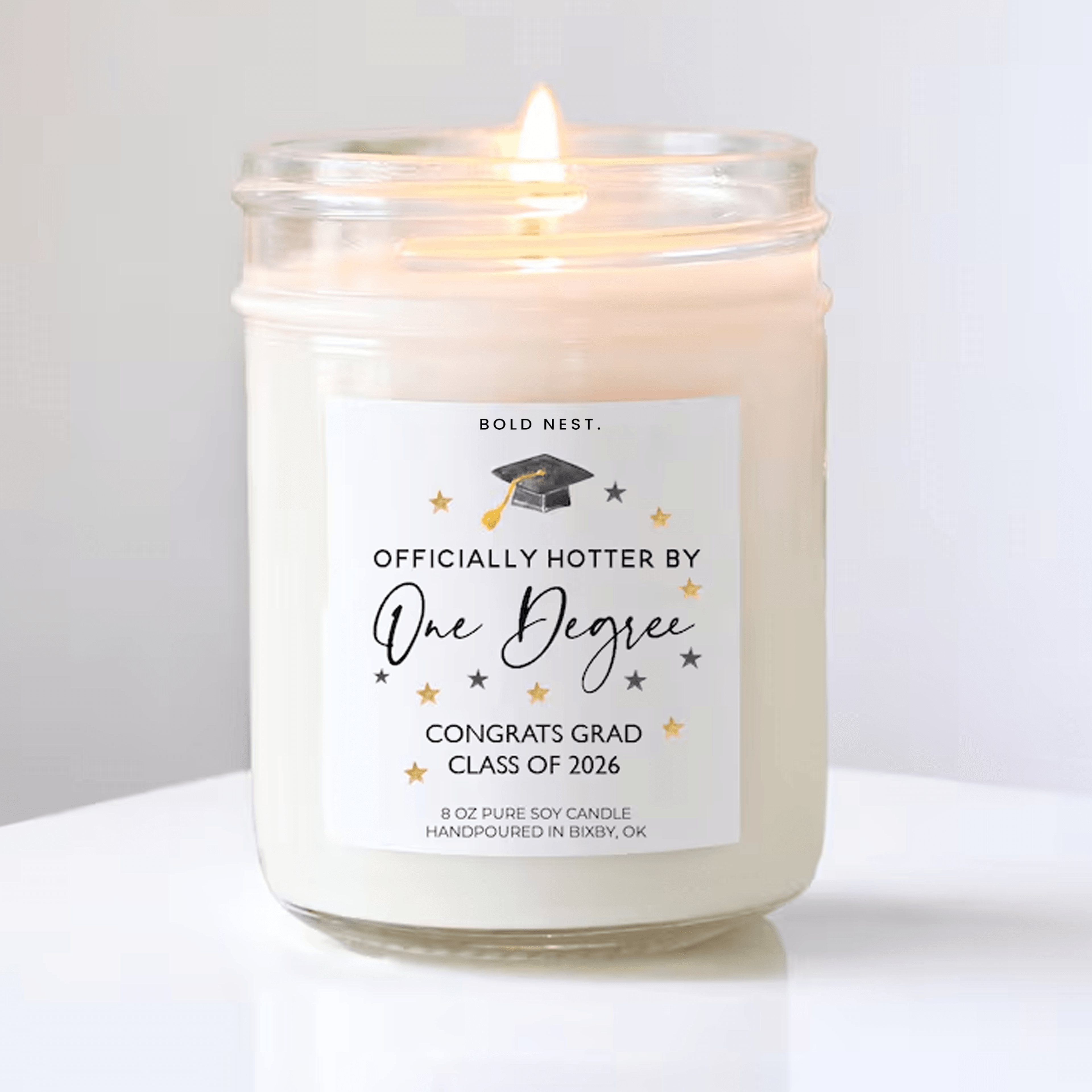 funny graduation candle officially hotter by one degree class of 2026 graduation gift for graduate