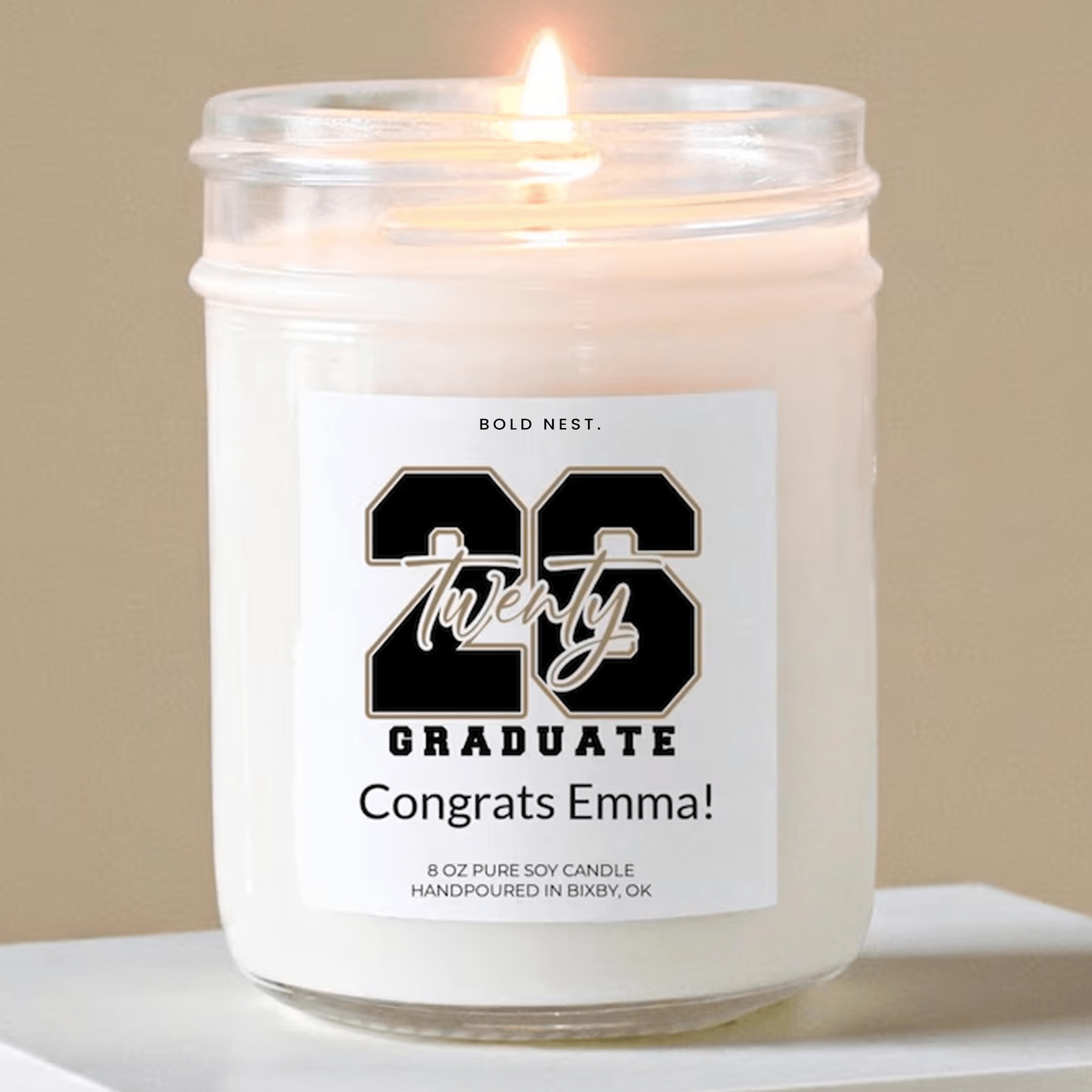 personalized class of 2026 graduation candle graduate gift high school graduation gift college grad gift