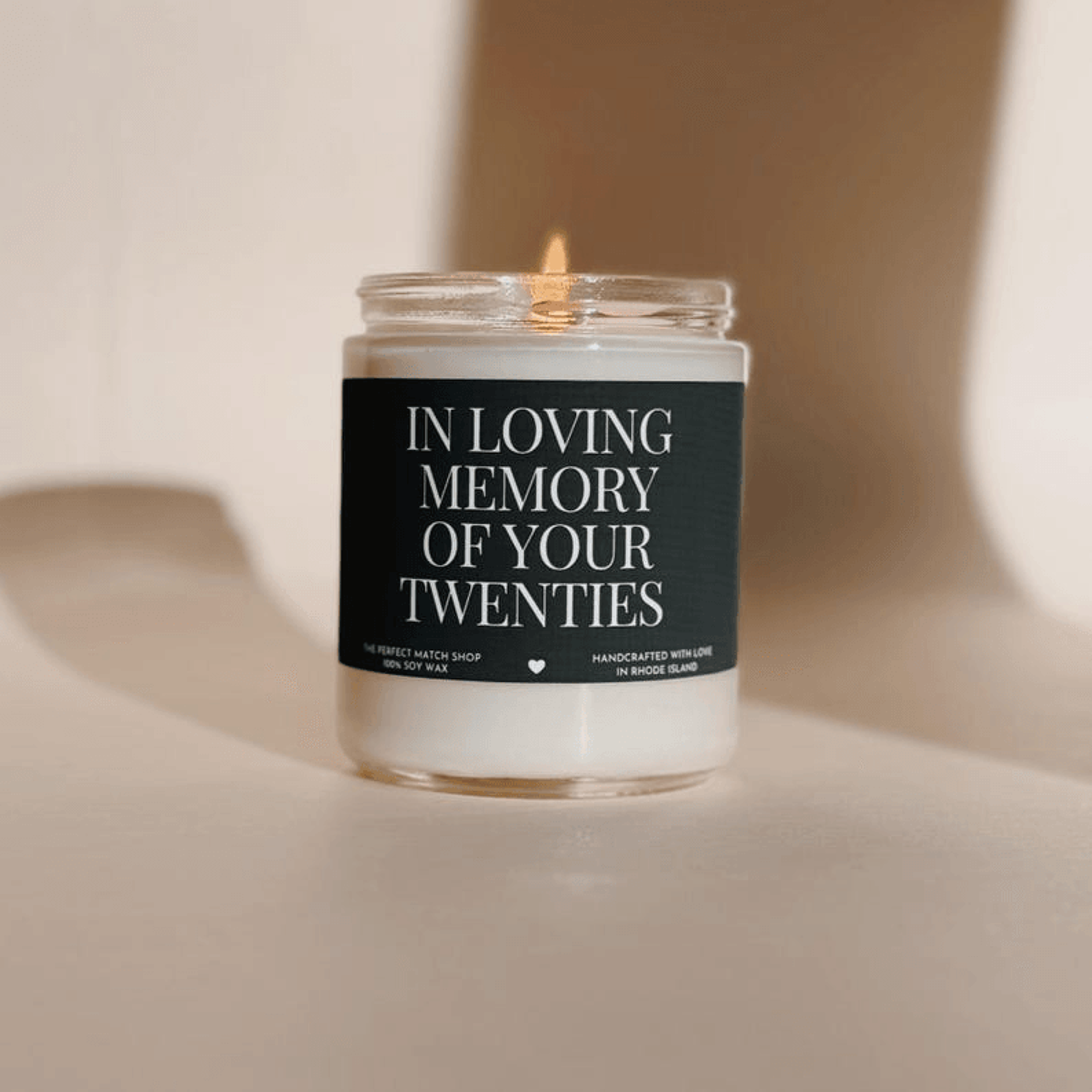 in loving memory of your twenties candle – funny 30th birthday soy candle gift for women