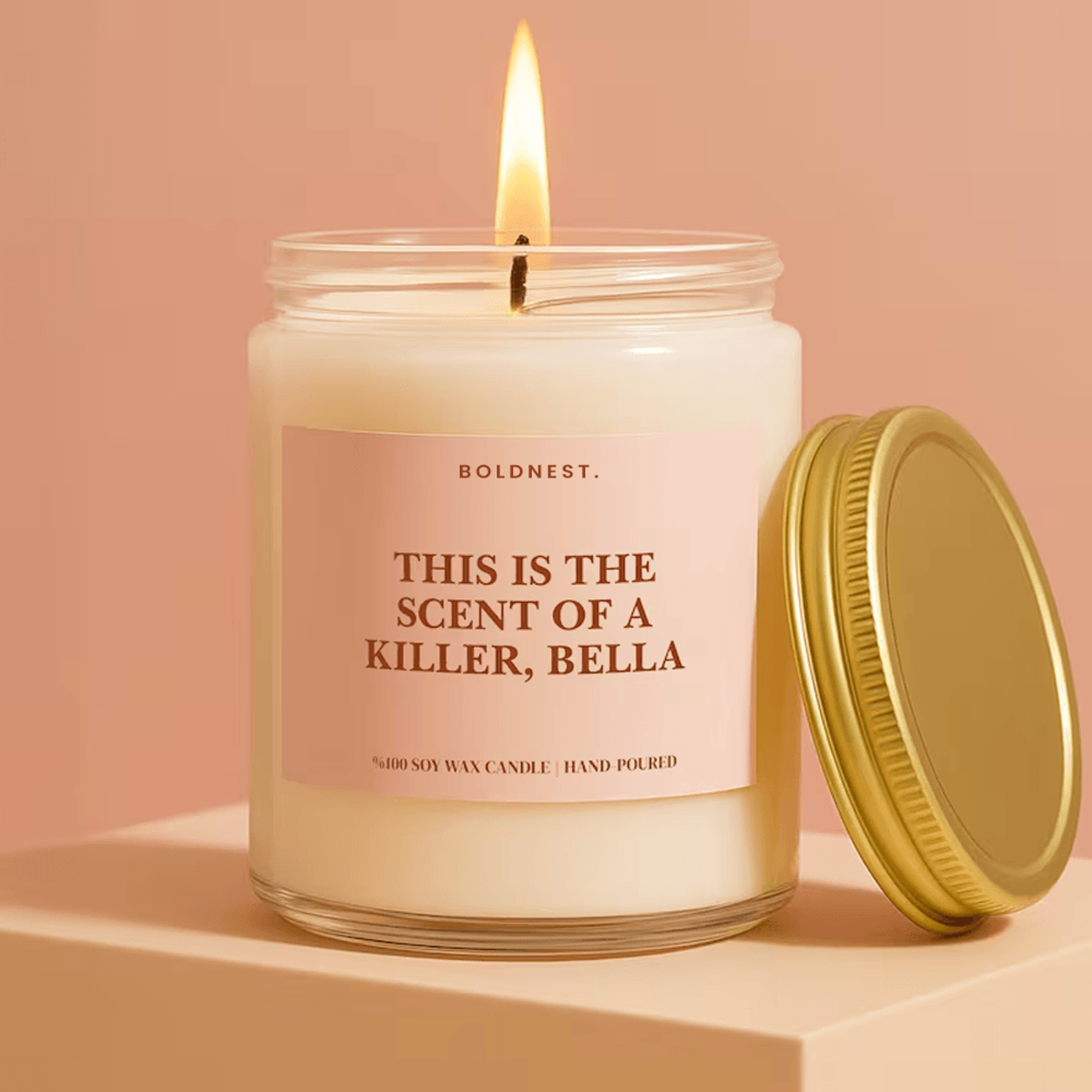 this is the scent of a killer bella candle, twilight gift, edward cullen candle, twilight fan gift, booktok candle