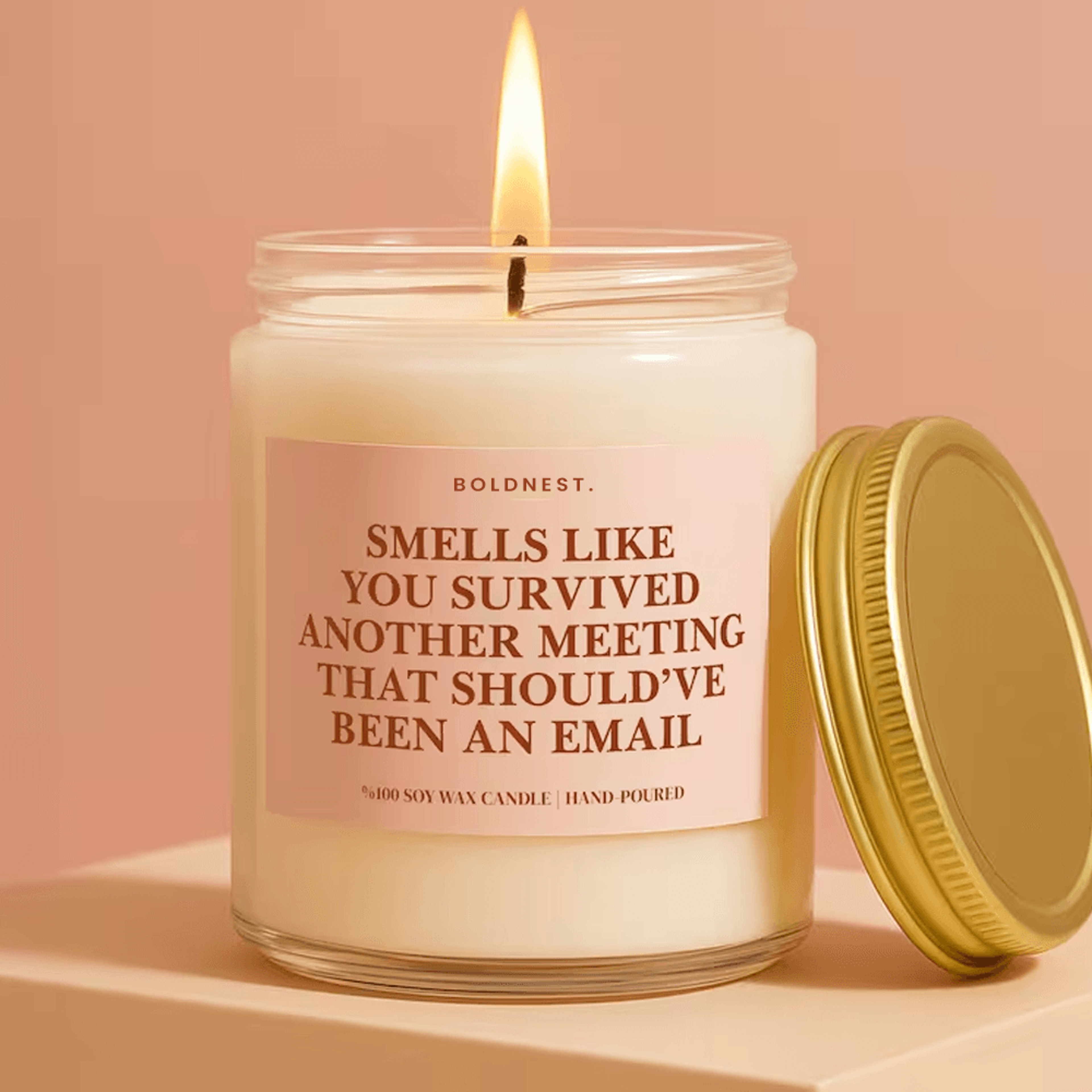 funny office candle, coworker gift, work bestie gift, office humor candle, employee appreciation gift, meeting survivor