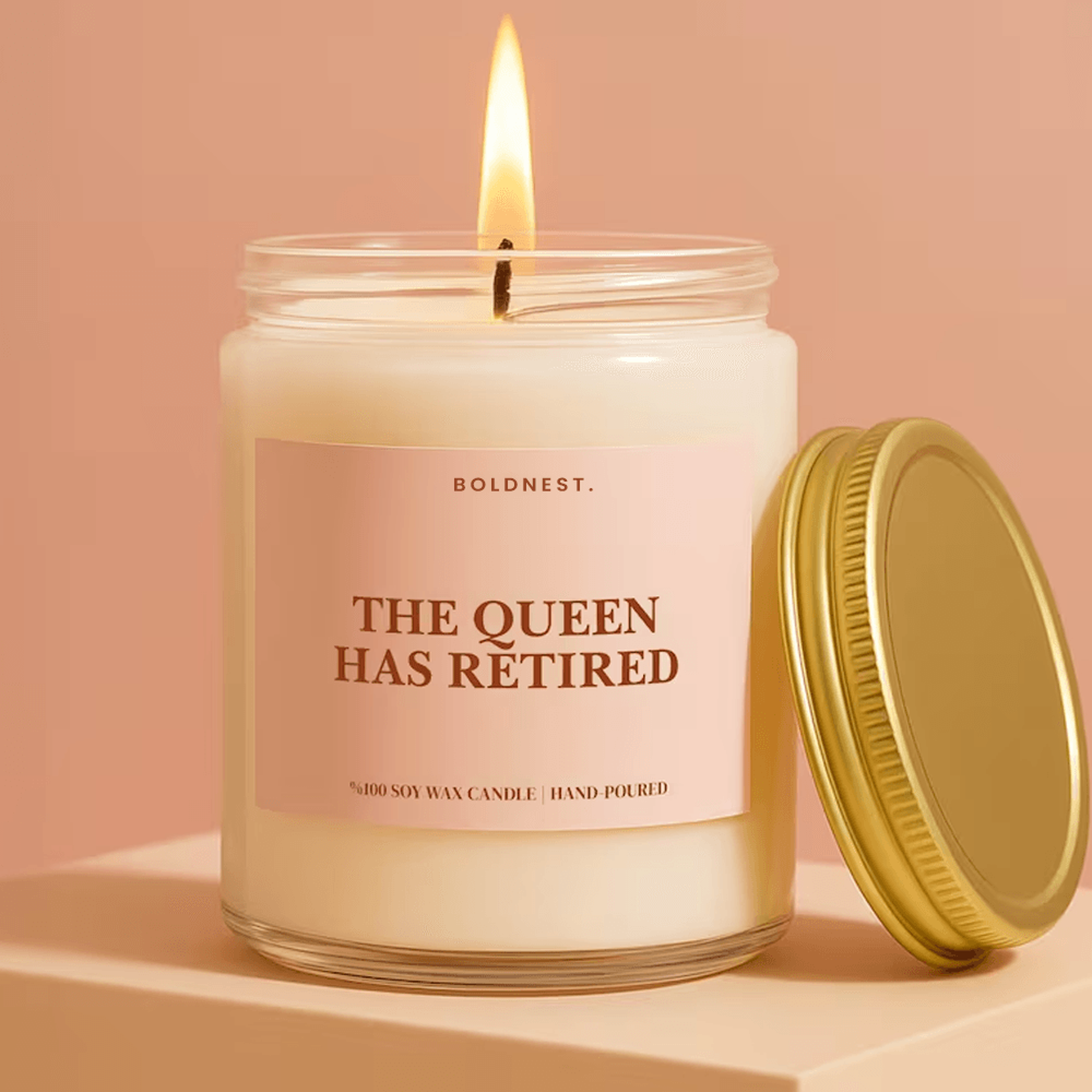 retirement candle gift, funny retirement gift, retired queen gift, retirement party gift, coworker retirement gift, boss