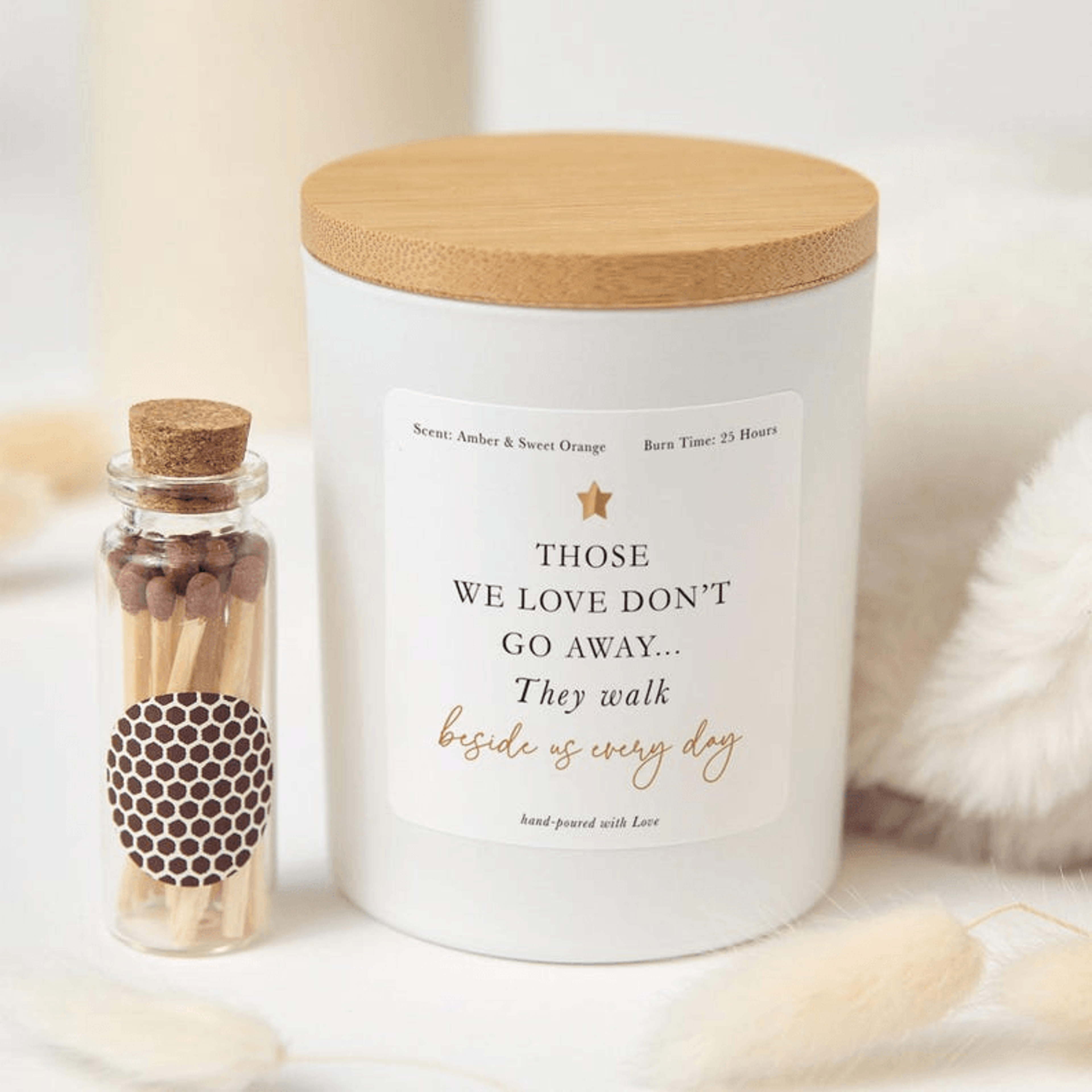 memorial candle gift, sympathy candle for loss of loved one, bereavement gift, remembrance candle, in loving memory gift
