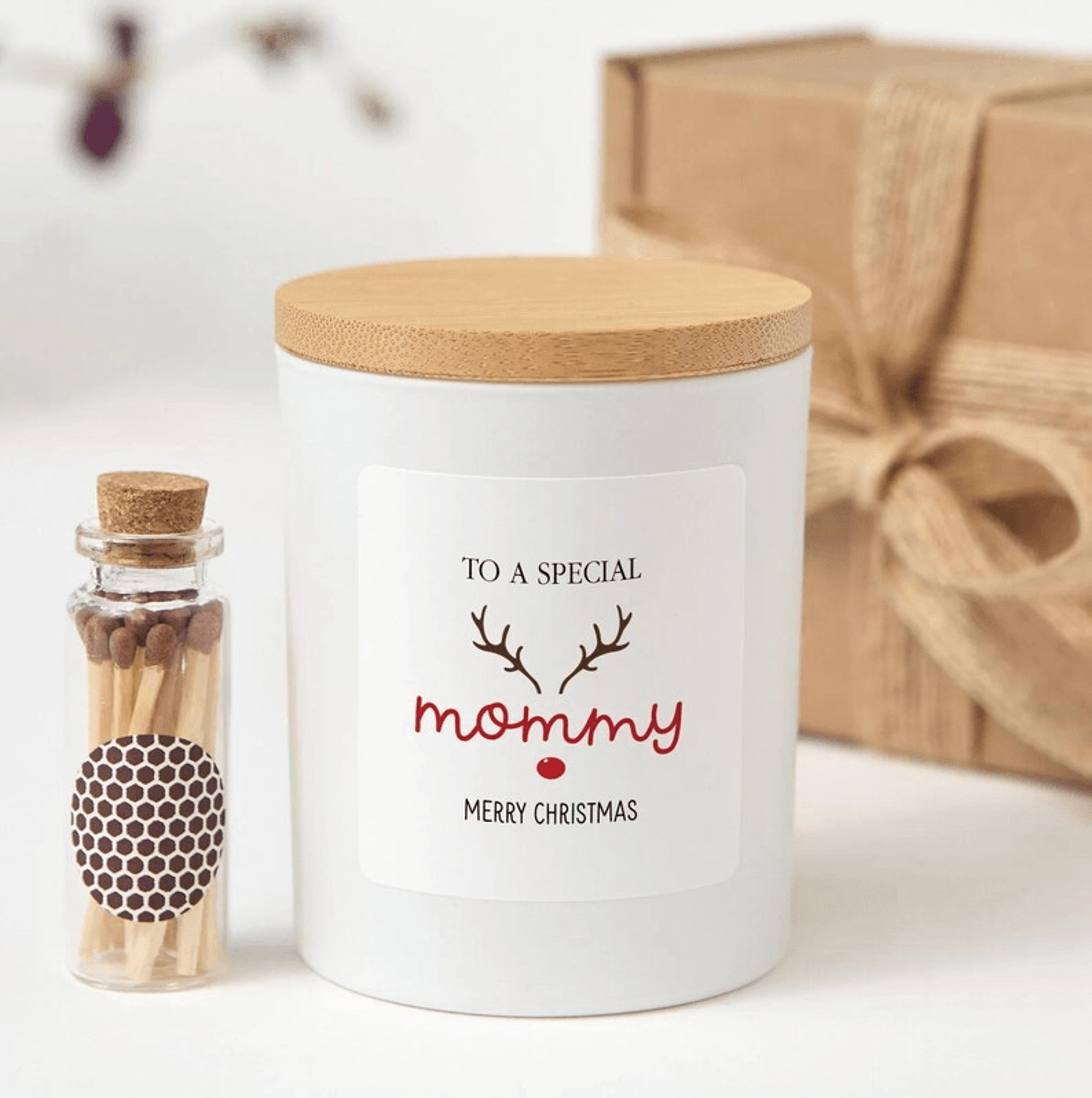 christmas gift for mom, mommy christmas candle, personalized christmas candle, mom gift from daughter, mom gift from son