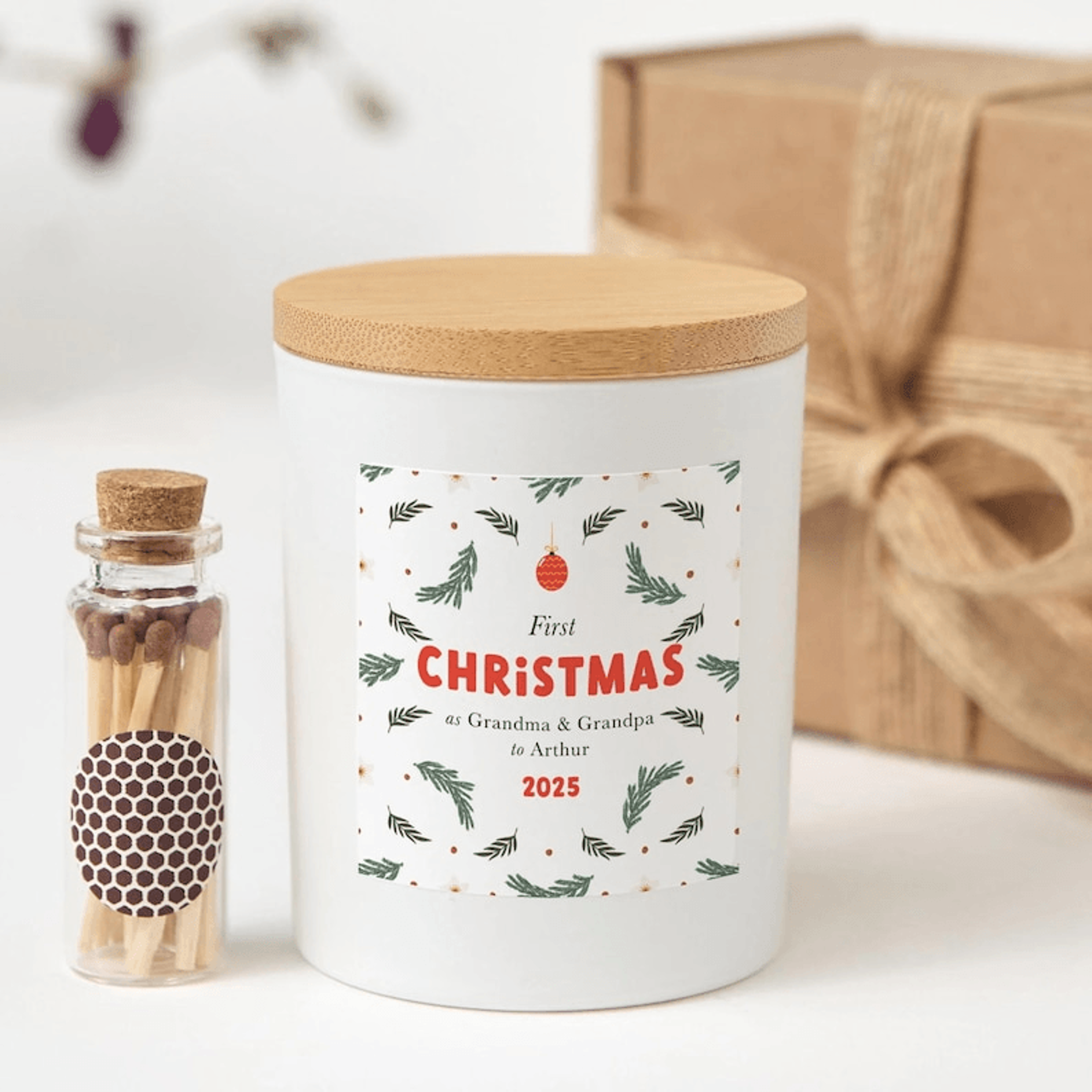 first christmas as grandparents candle, personalized christmas gift for grandma and grandpa, grandparent christmas keeps