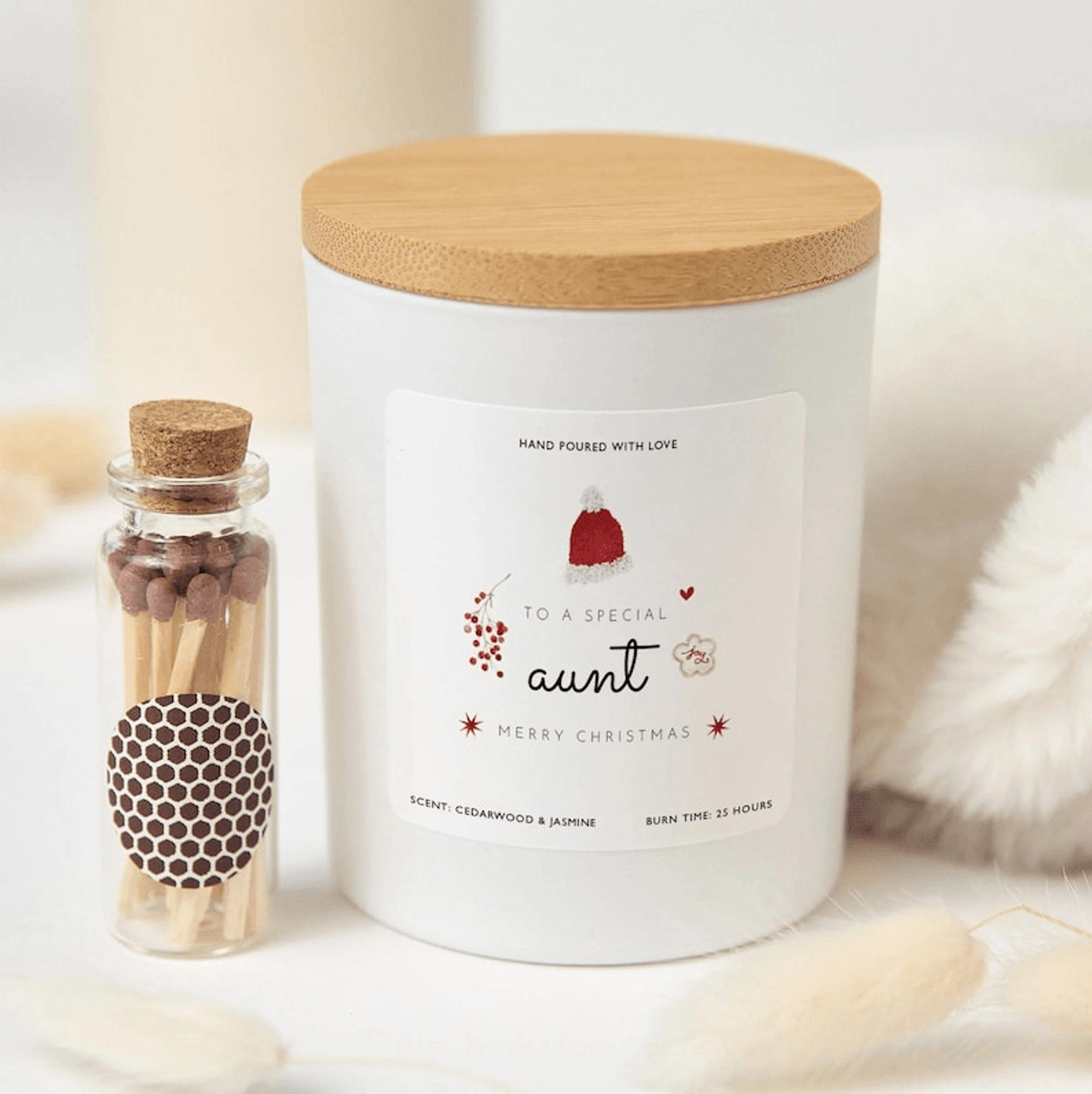 christmas gift for aunt candle, aunt christmas gift, merry christmas aunt gift, auntie gift from niece, family christmas