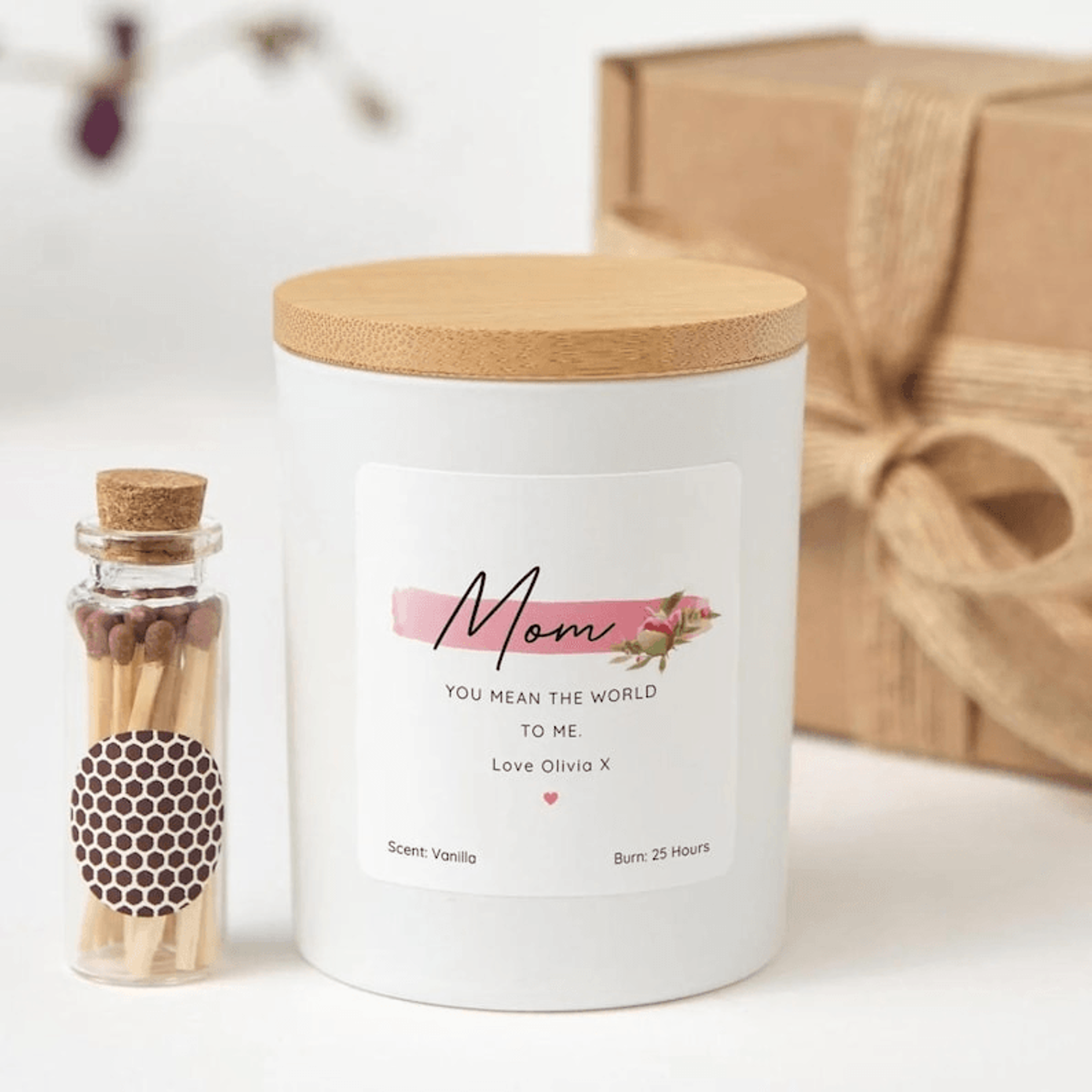 mom gift candle from daughter, personalized mom candle gift, mother's day gift for mom, birthday gift for mom, thank you