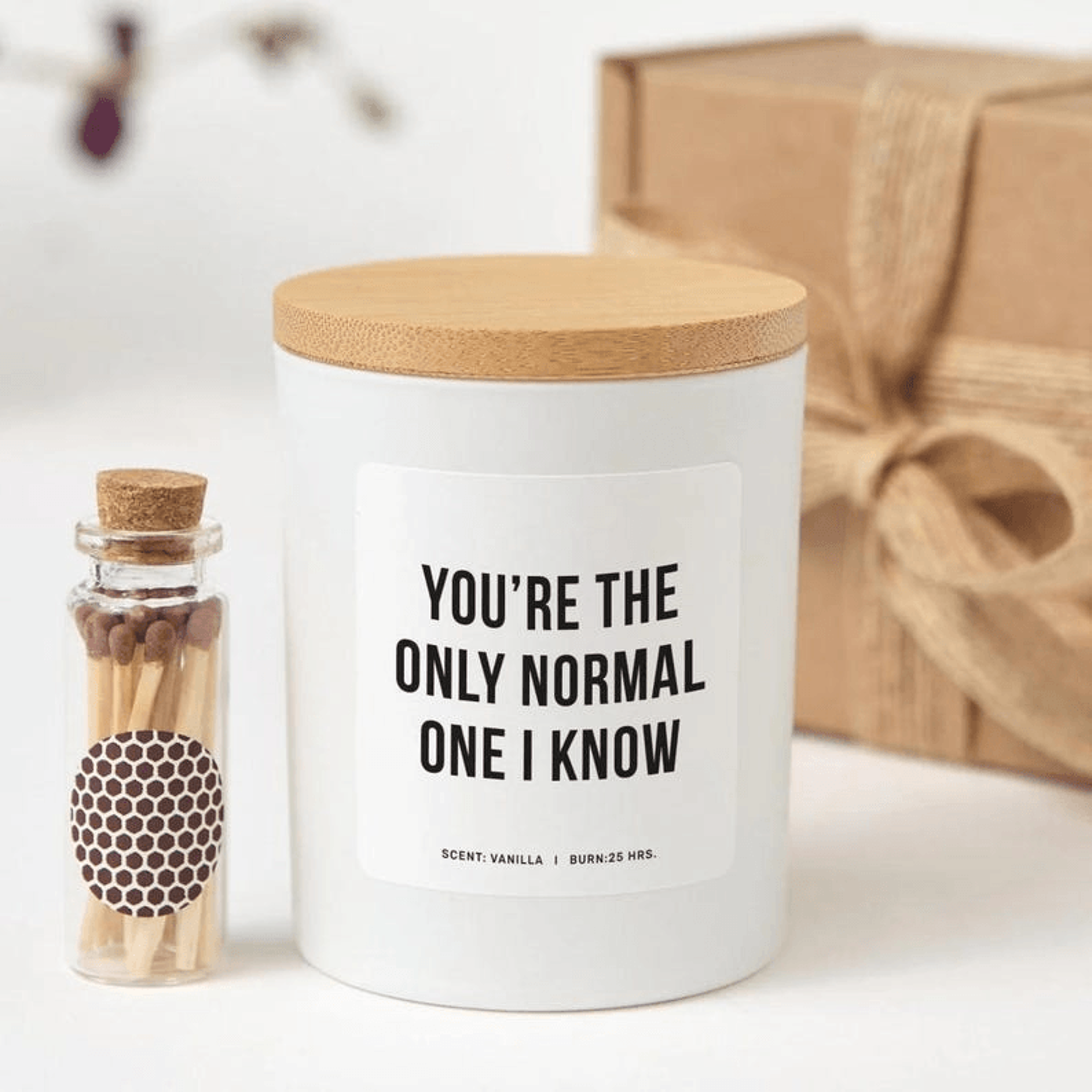 you're the only normal one i know candle, funny best friend gift, friendship candle gift, bff birthday gift, funny appre