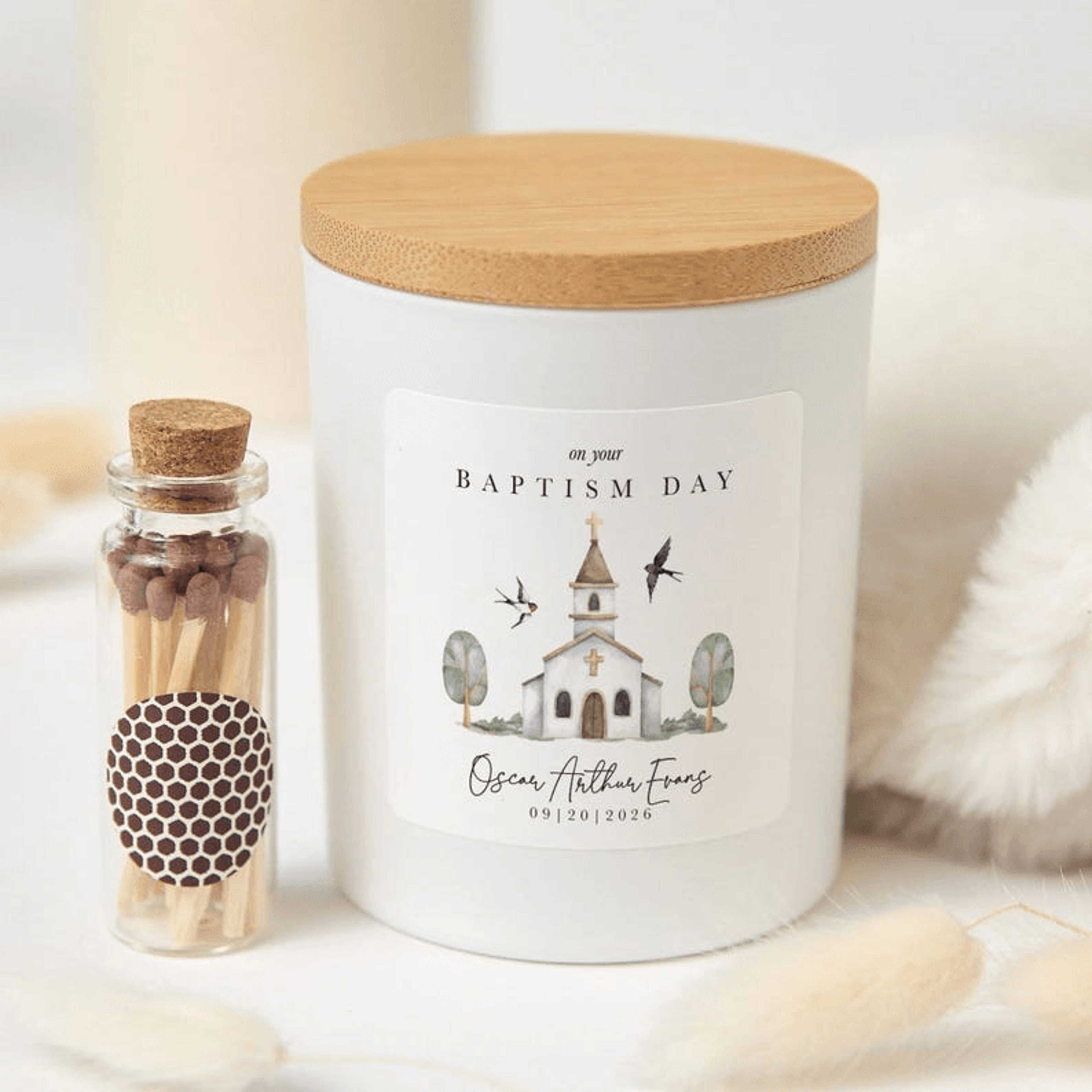 personalized baptism candle gift, baptism day candle, christening gift, godchild baptism gift, baby baptism keepsake