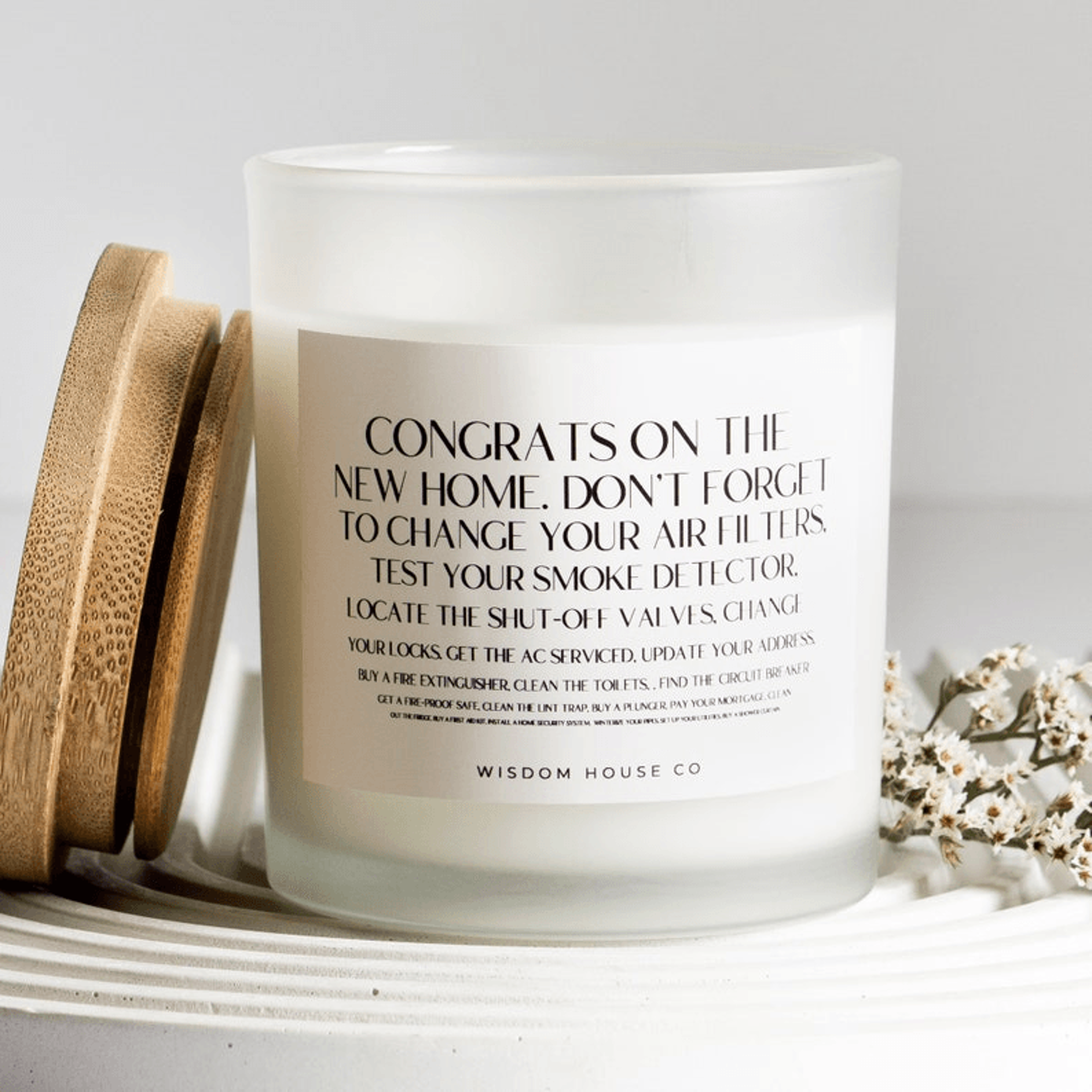 funny new home candle housewarming gift for new homeowners first house gift realtor closing gift