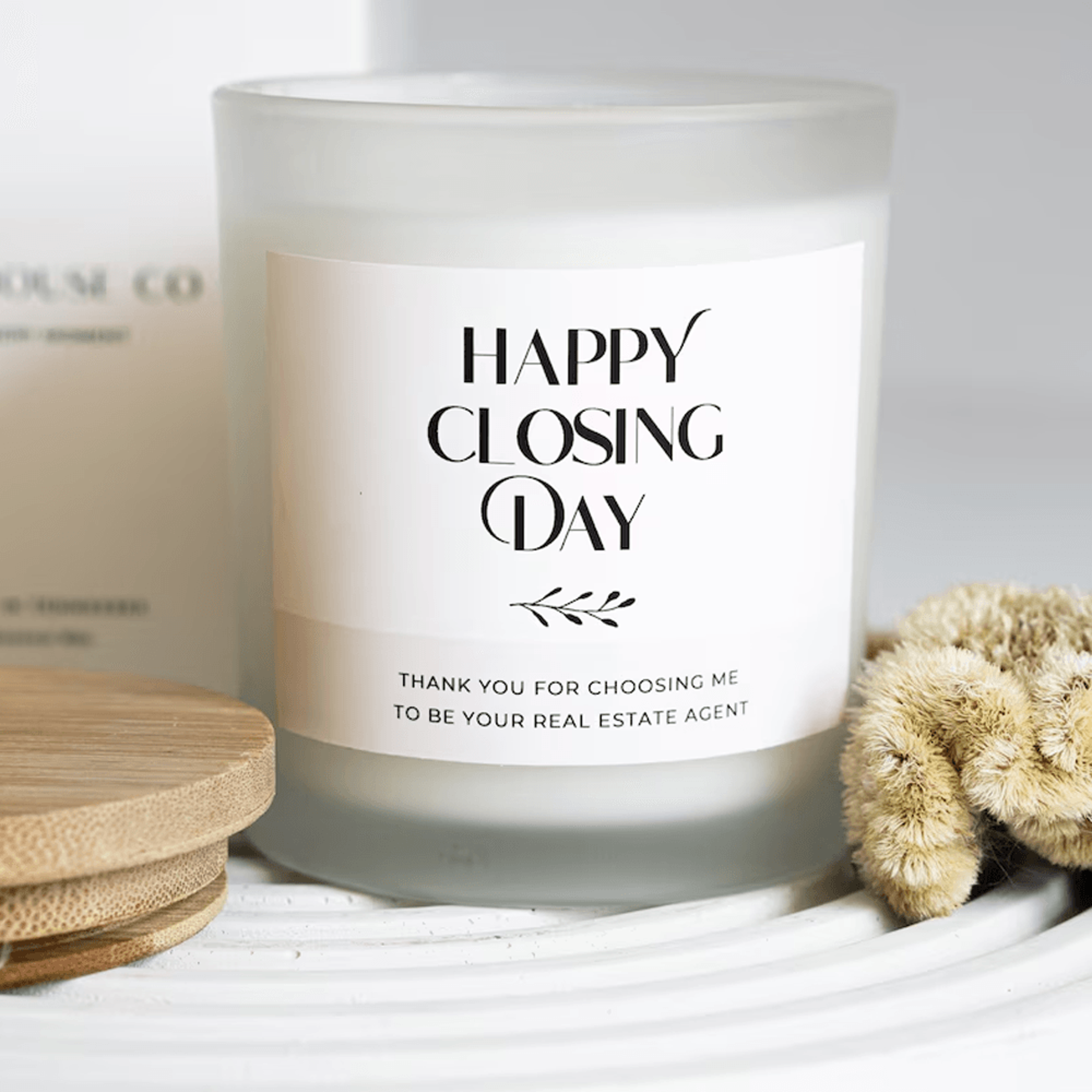 happy closing day candle realtor closing gift client appreciation gift new homeowner thank you gift