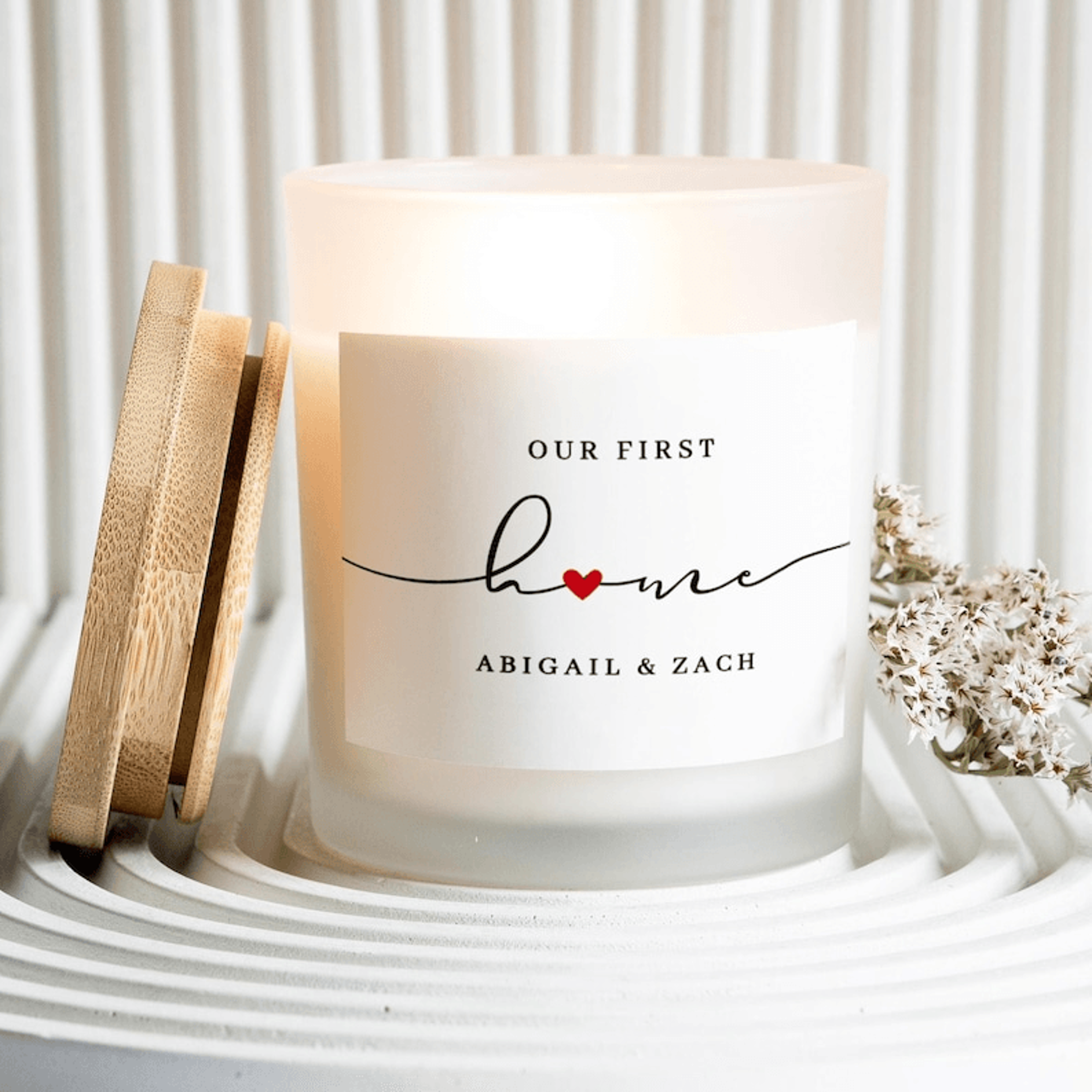 our first home candle personalized new home gift first house gift couple housewarming gift realtor gift