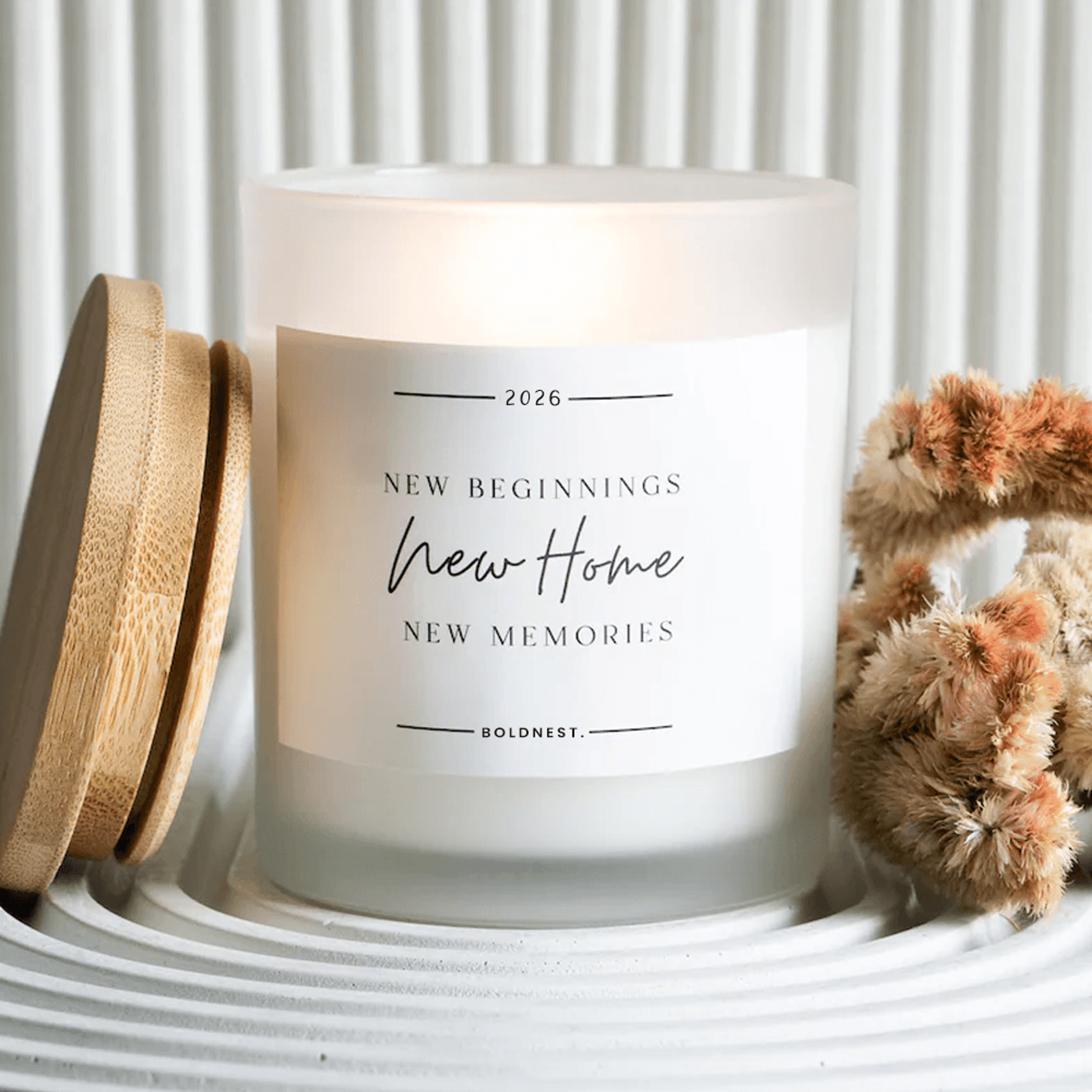 new home new memories candle housewarming gift new homeowner gift realtor closing gift first home