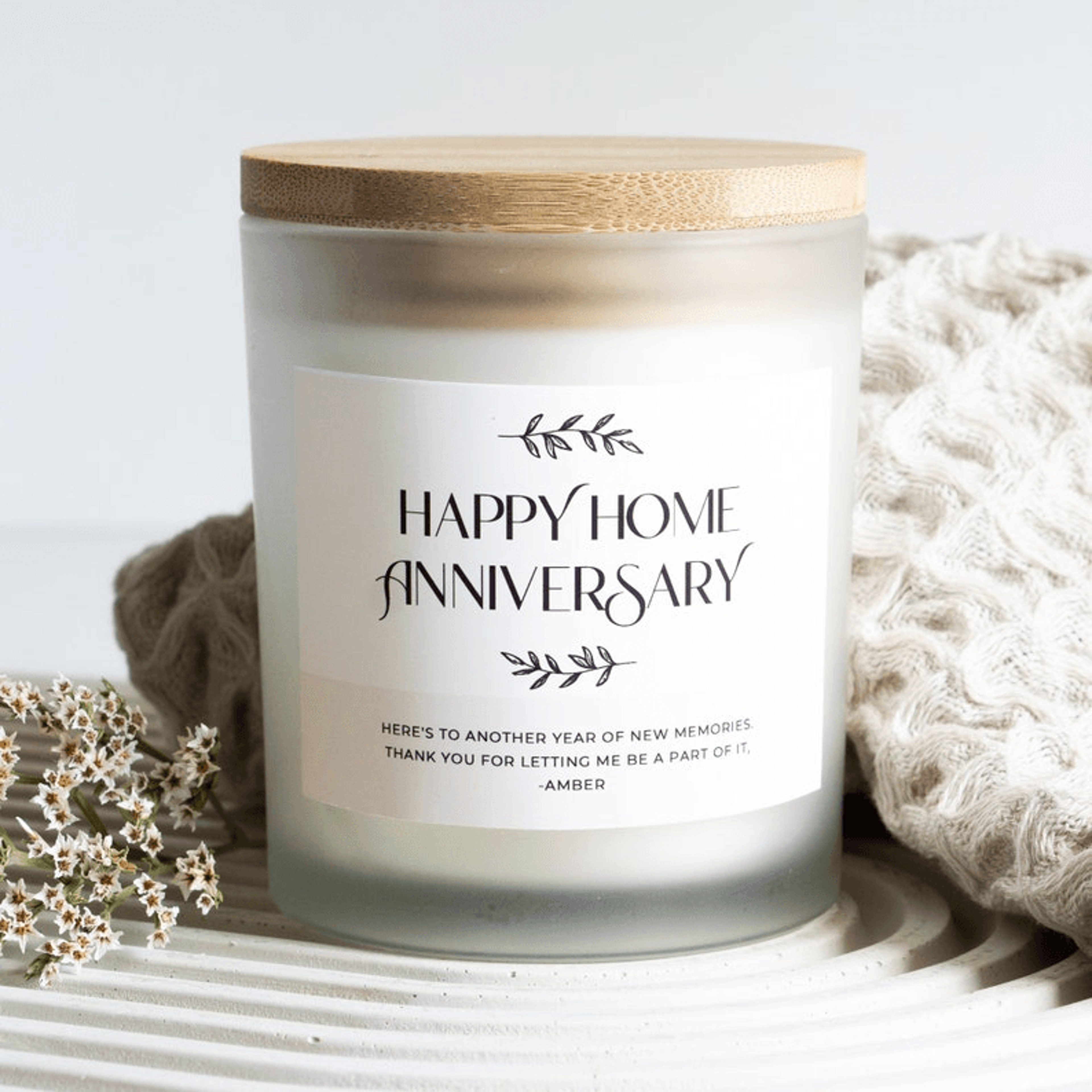 happy home anniversary candle homeaversary gift new home anniversary gift realtor client appreciation