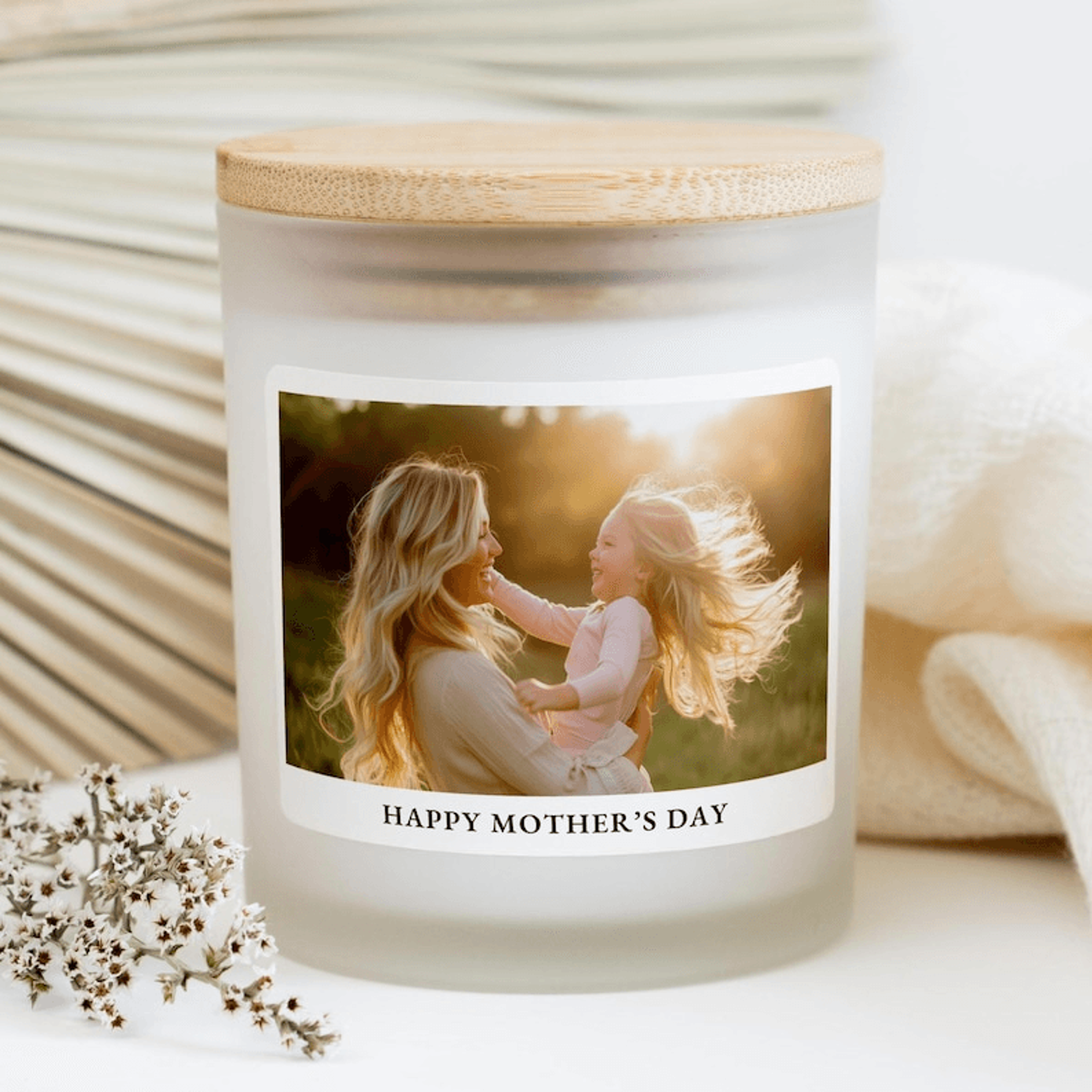 personalized mothers day candle custom photo candle gift for mom from daughter unique mothers day gift