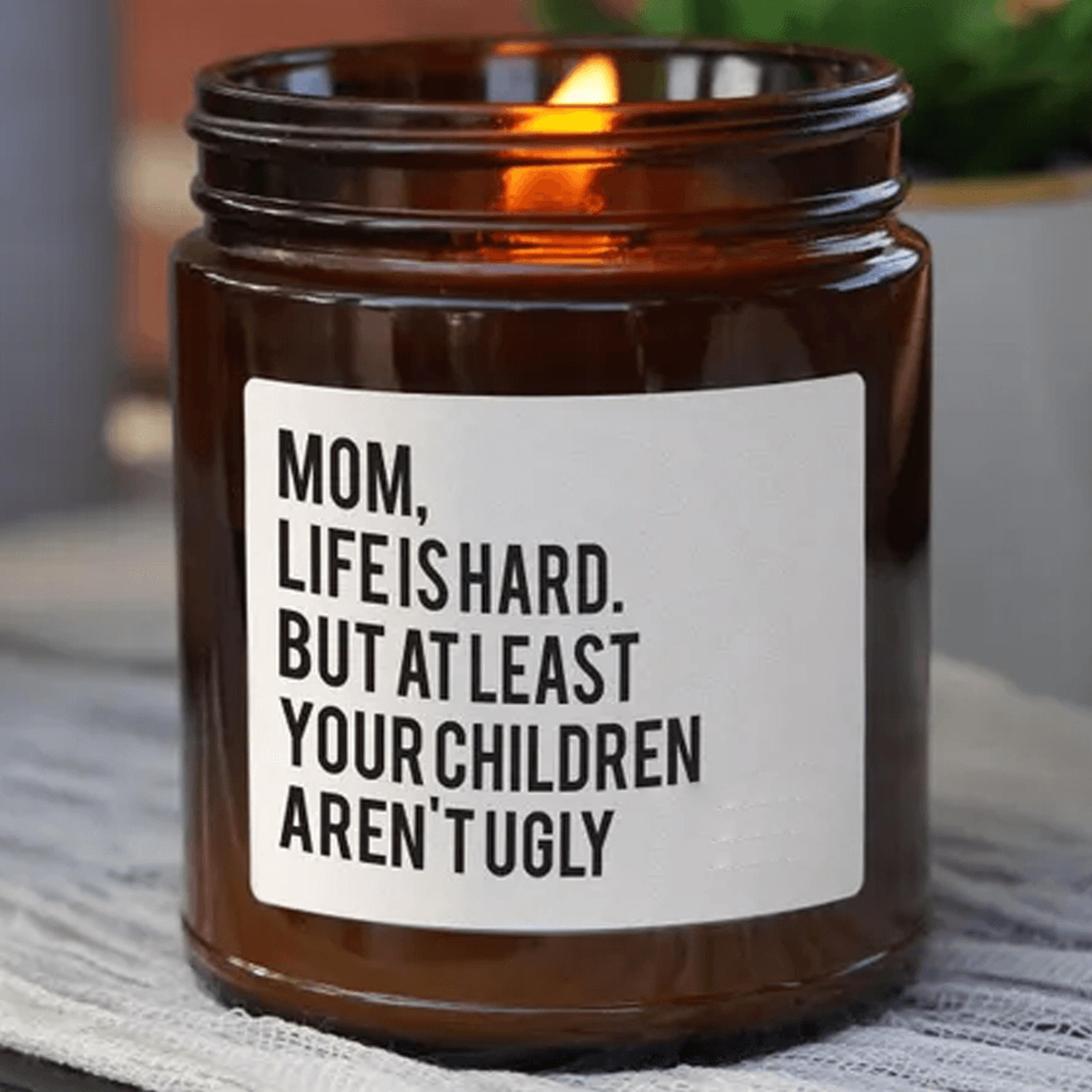 funny mom candle gift – humorous mother's day soy candle for mom