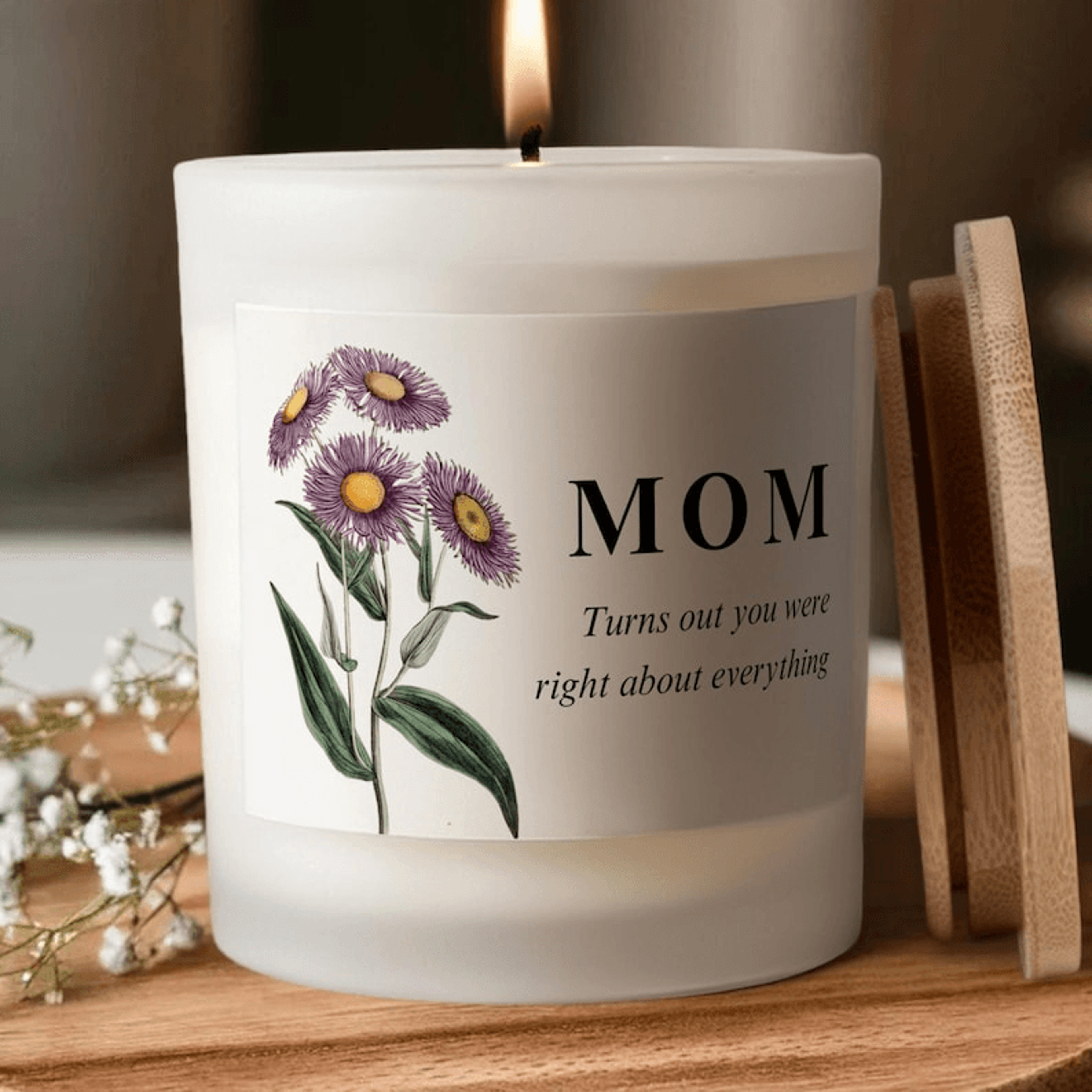 funny mom candle gift, mom was right candle, mother's day gift for mom, mom birthday candle gift