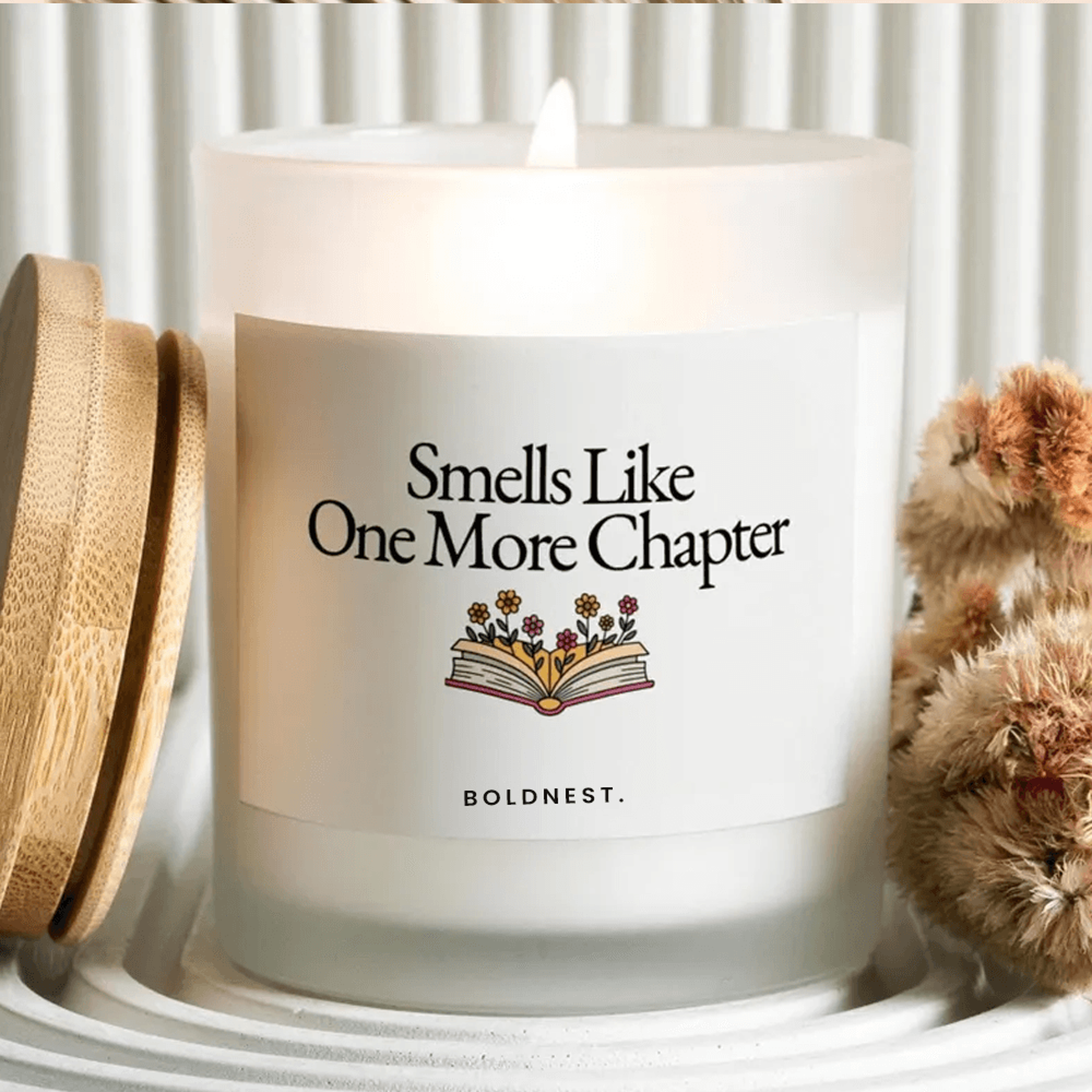 smells like one more chapter candle, book lover gift, reader candle, bookworm gift, reading candle