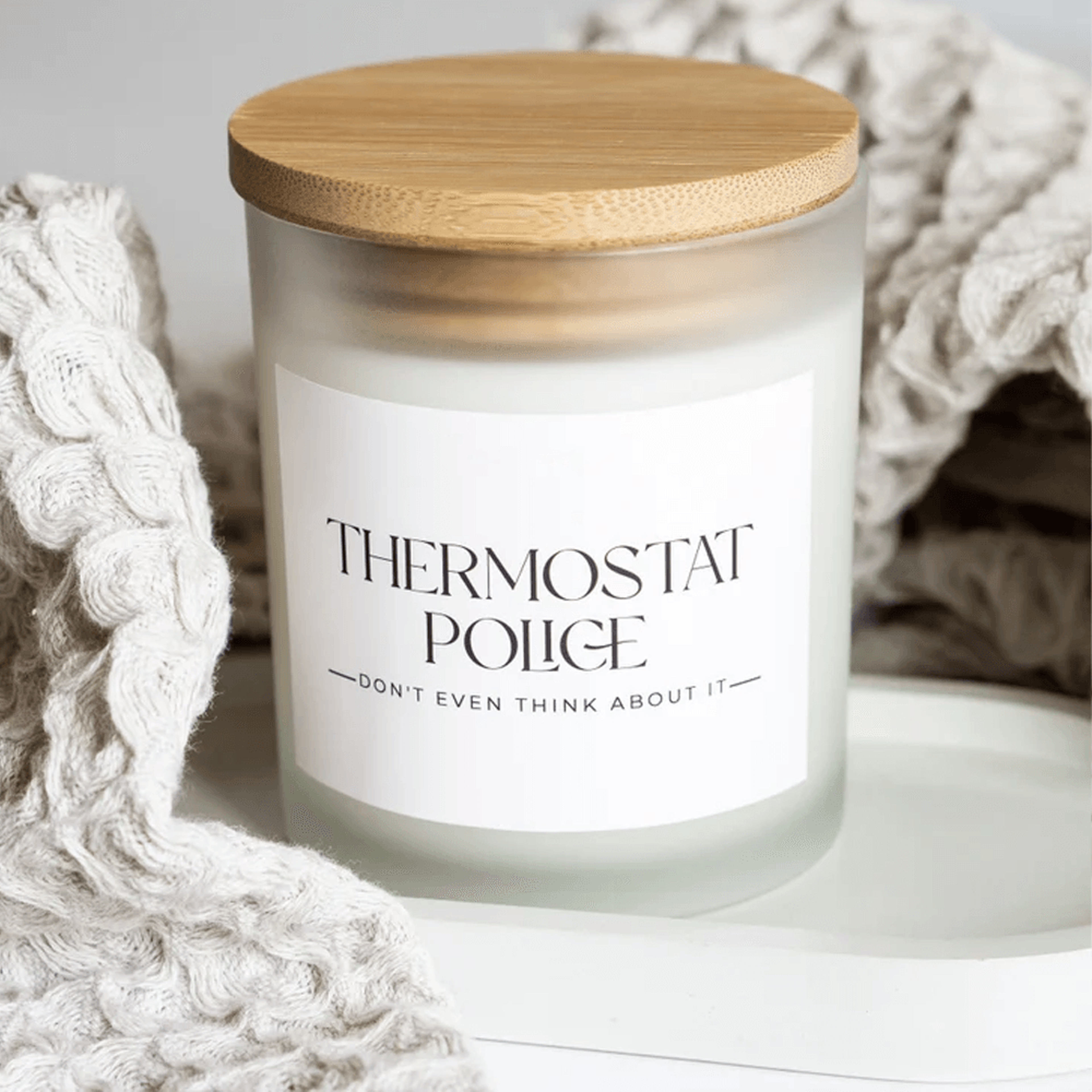 thermostat police candle, funny dad gift, father's day candle, funny home decor gift, dad candle