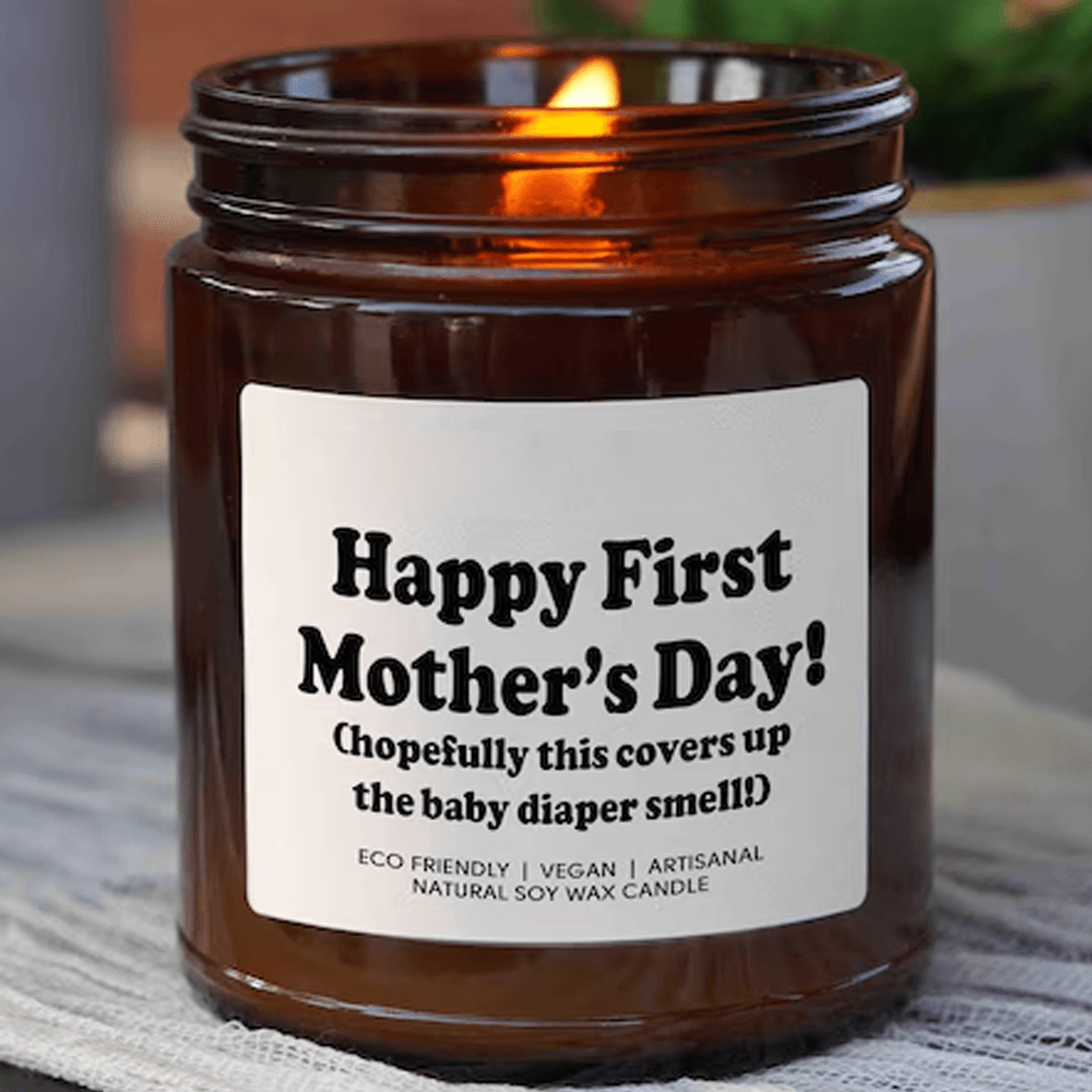 first mother's day candle gift for new mom – funny soy wax mother's day candle