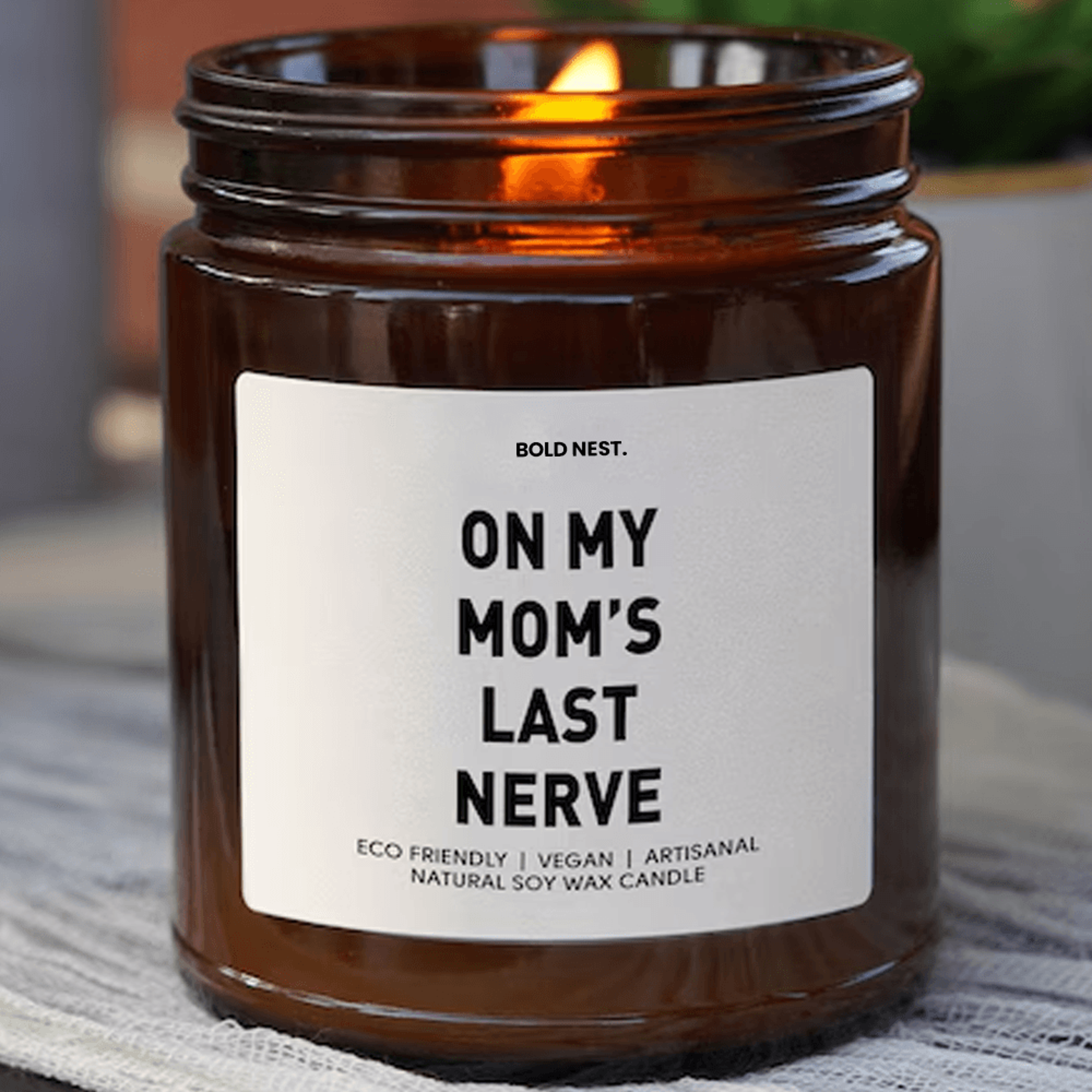 mom's last nerve funny scented soy candle gift for mom mother's day candle