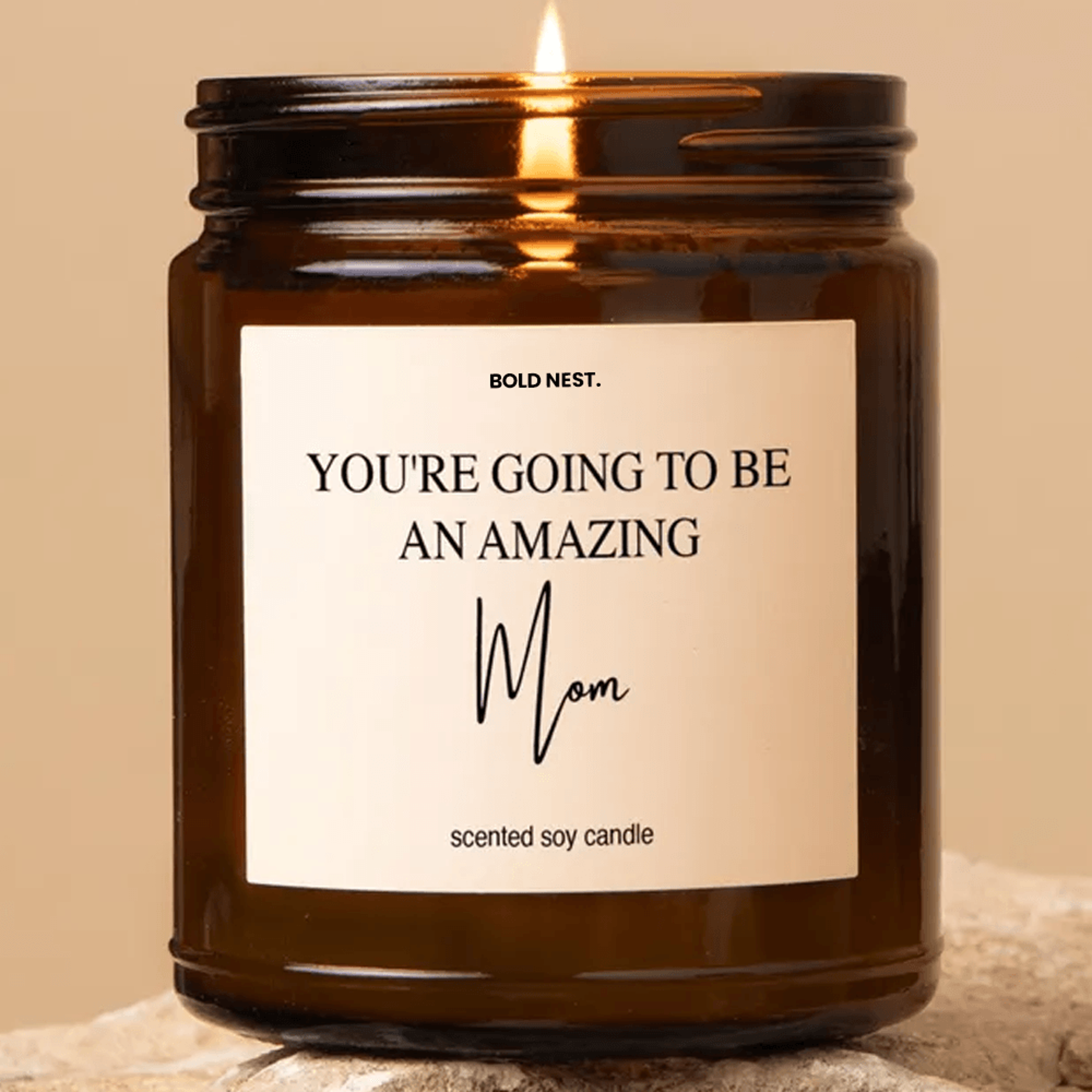 you're going to be an amazing mom scented soy candle pregnancy announcement gift