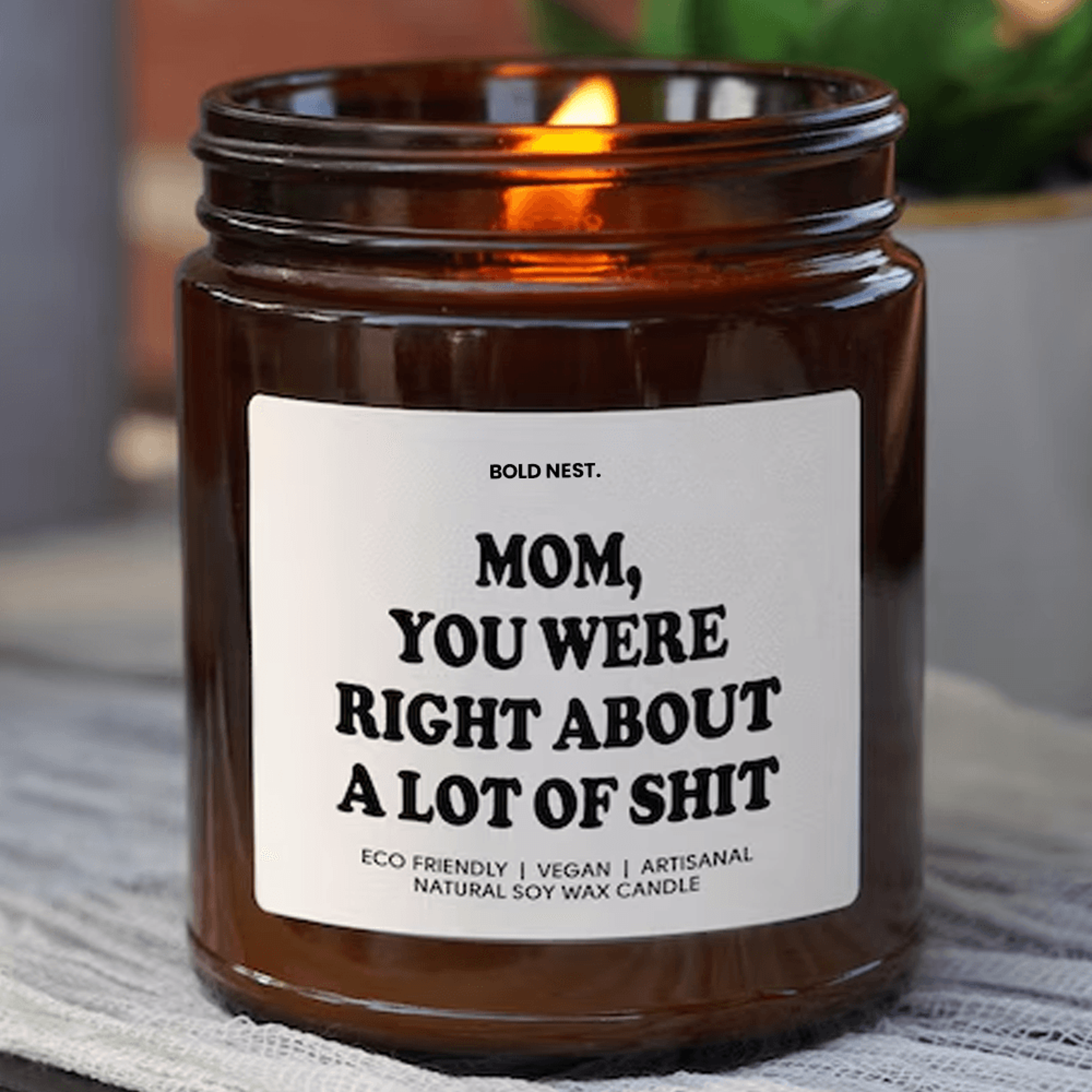 mom you were right funny scented soy candle gift for mom