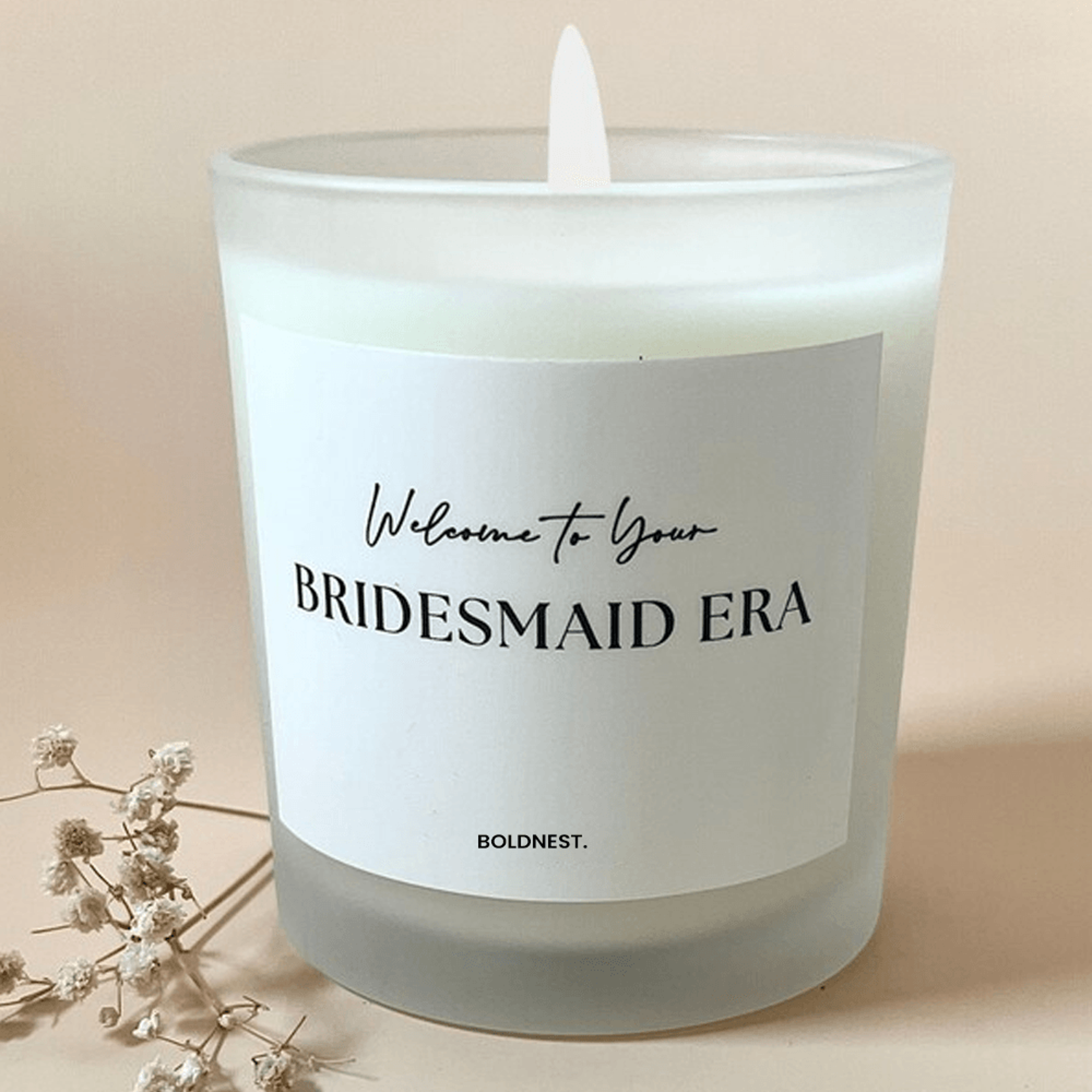 welcome to your bridesmaid era candle, bridesmaid proposal gift, bridesmaid box candle, bridal party gift