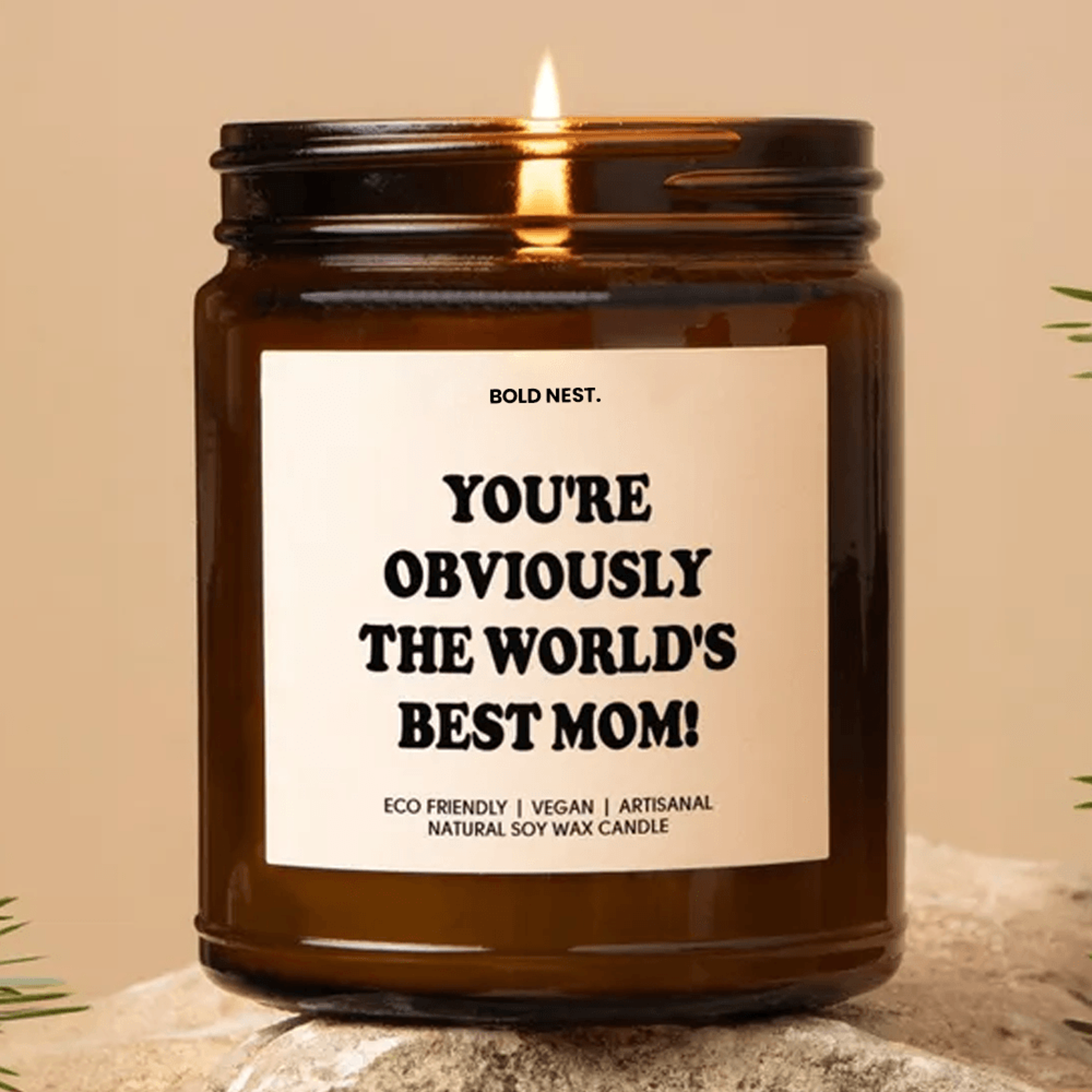 world's best mom scented soy candle gift for mother's day
