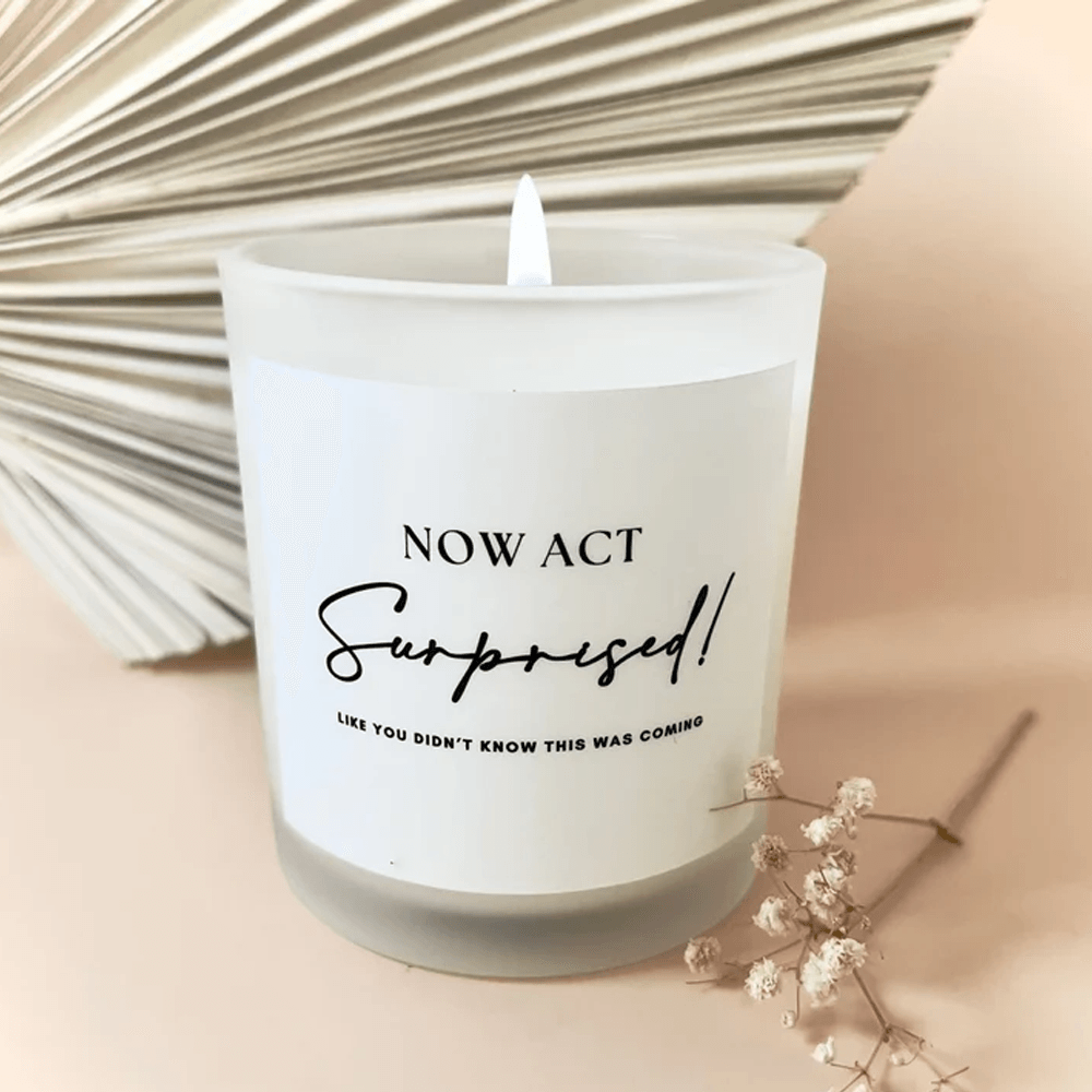 funny bridesmaid proposal candle, now act surprised candle gift, bridesmaid ask gift, bridal party candle