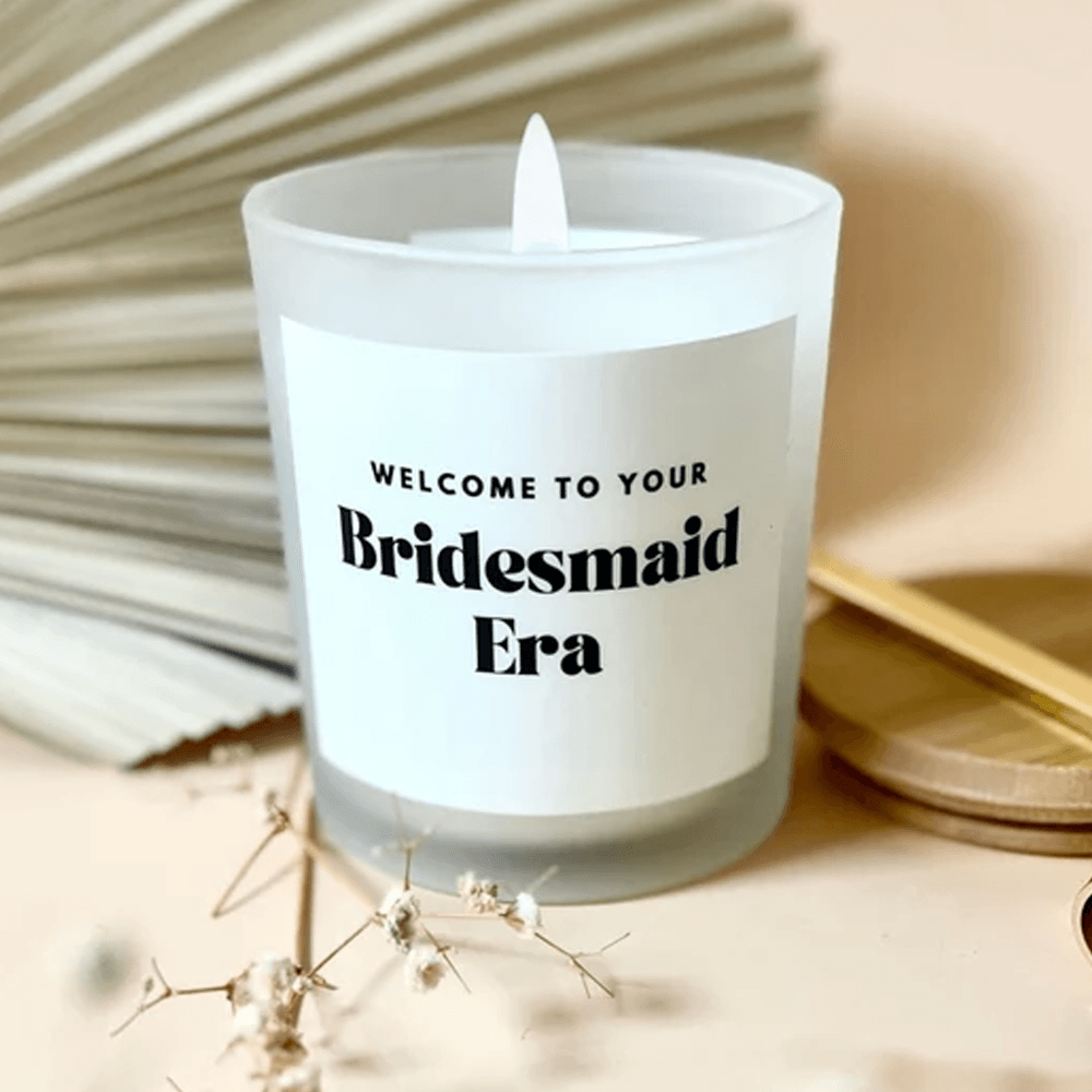 welcome to your bridesmaid era candle, trendy bridesmaid proposal gift, bridesmaid box candle, bridal party gift