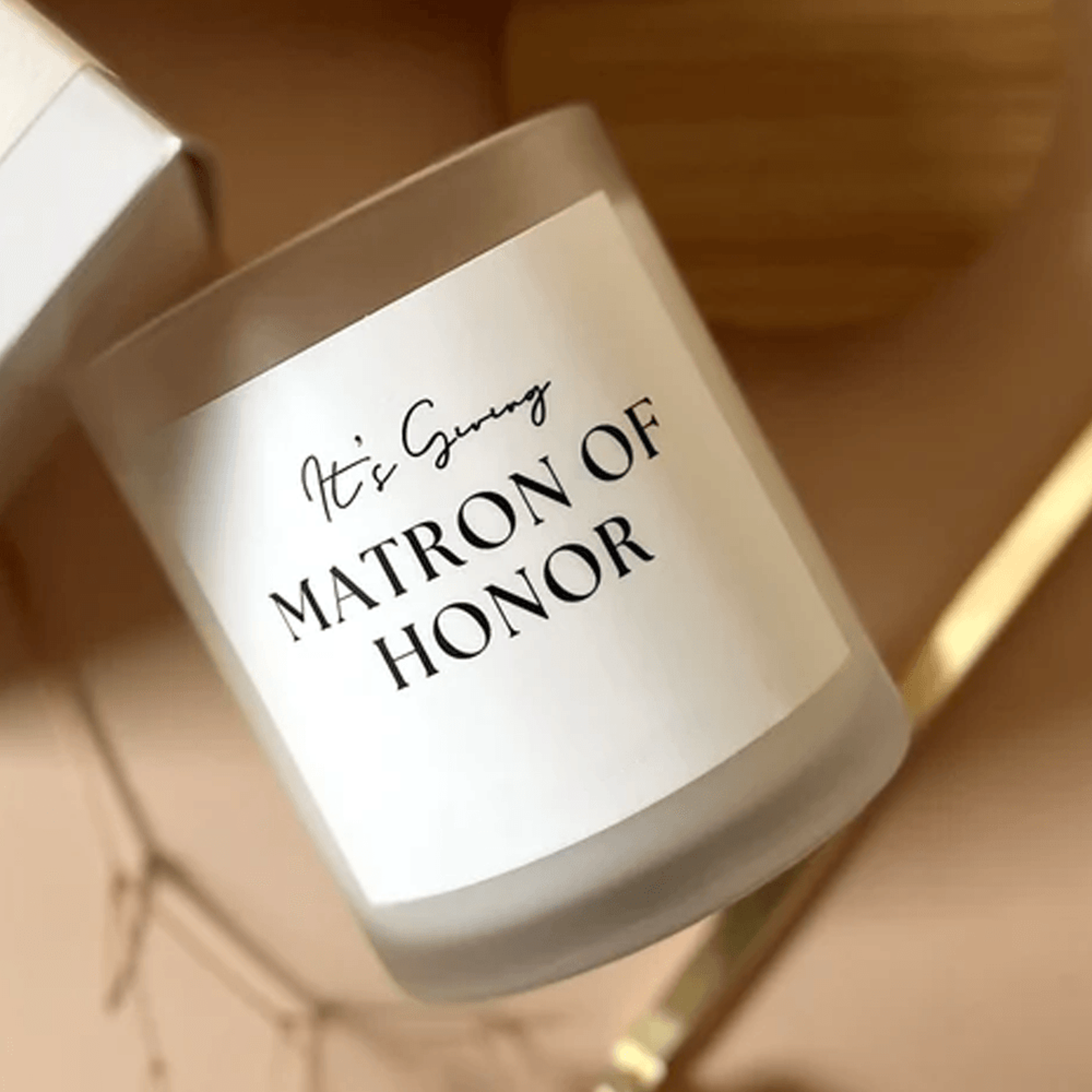 it's giving matron of honor candle, matron of honor proposal gift, wedding party candle, bridal party gift, matron of ho