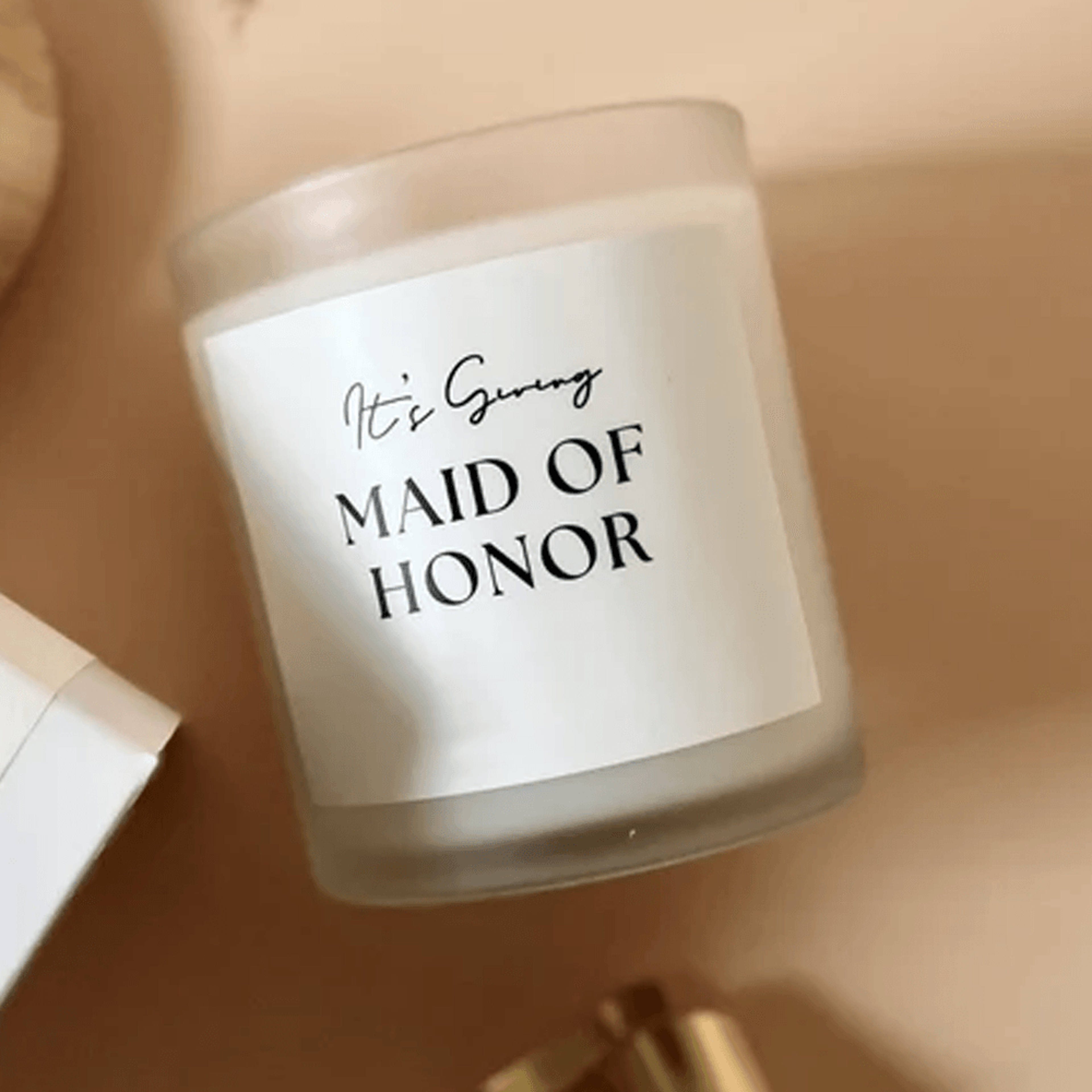 it's giving maid of honor candle, maid of honor proposal gift, bridesmaid proposal candle, wedding party gift, bridal pa