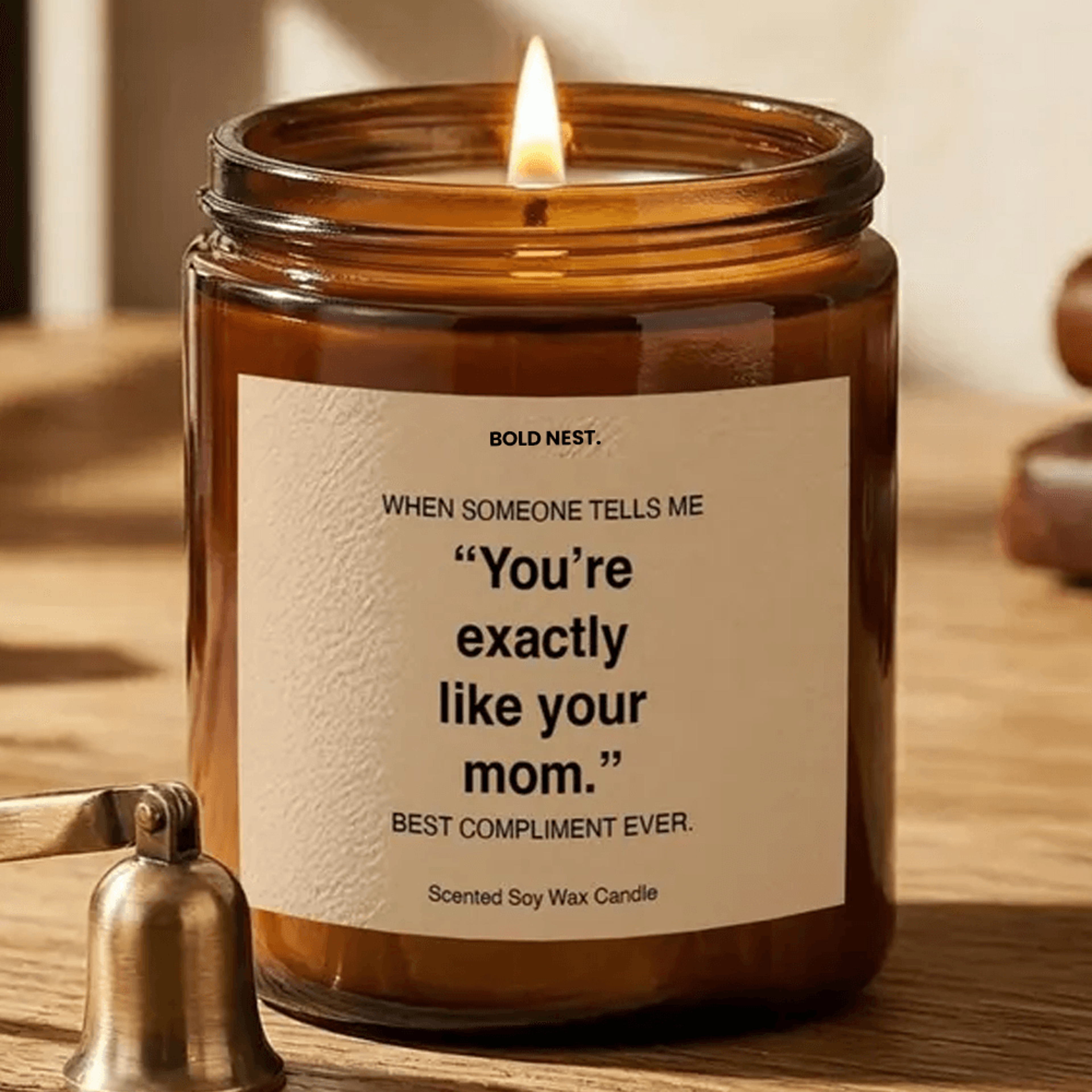 you're exactly like your mom scented soy candle gift for mom