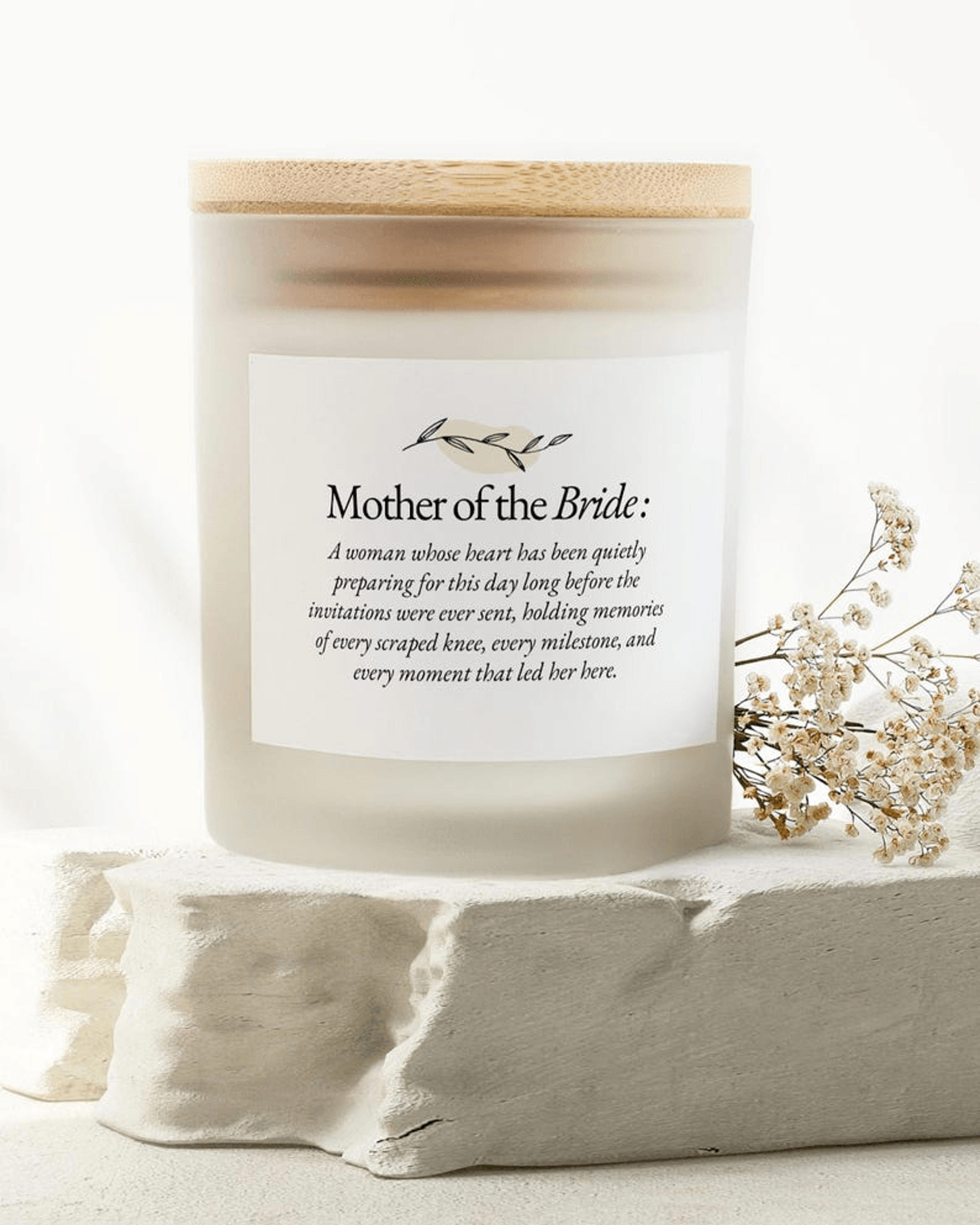 mother of the bride candle gift, mother of the bride wedding gift, personalized wedding candle, bridal shower gift