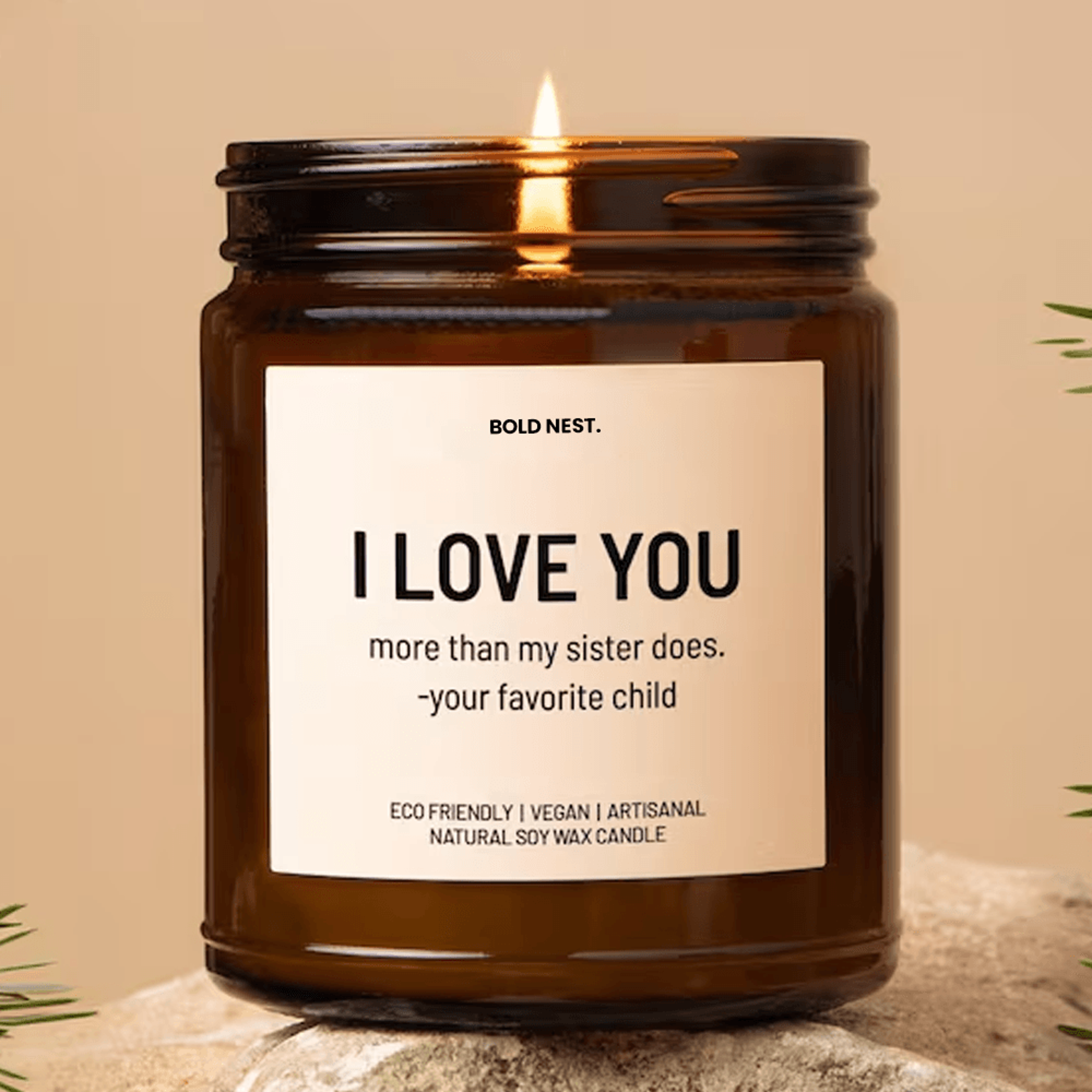 favorite child funny scented soy candle gift for mom from daughter or son