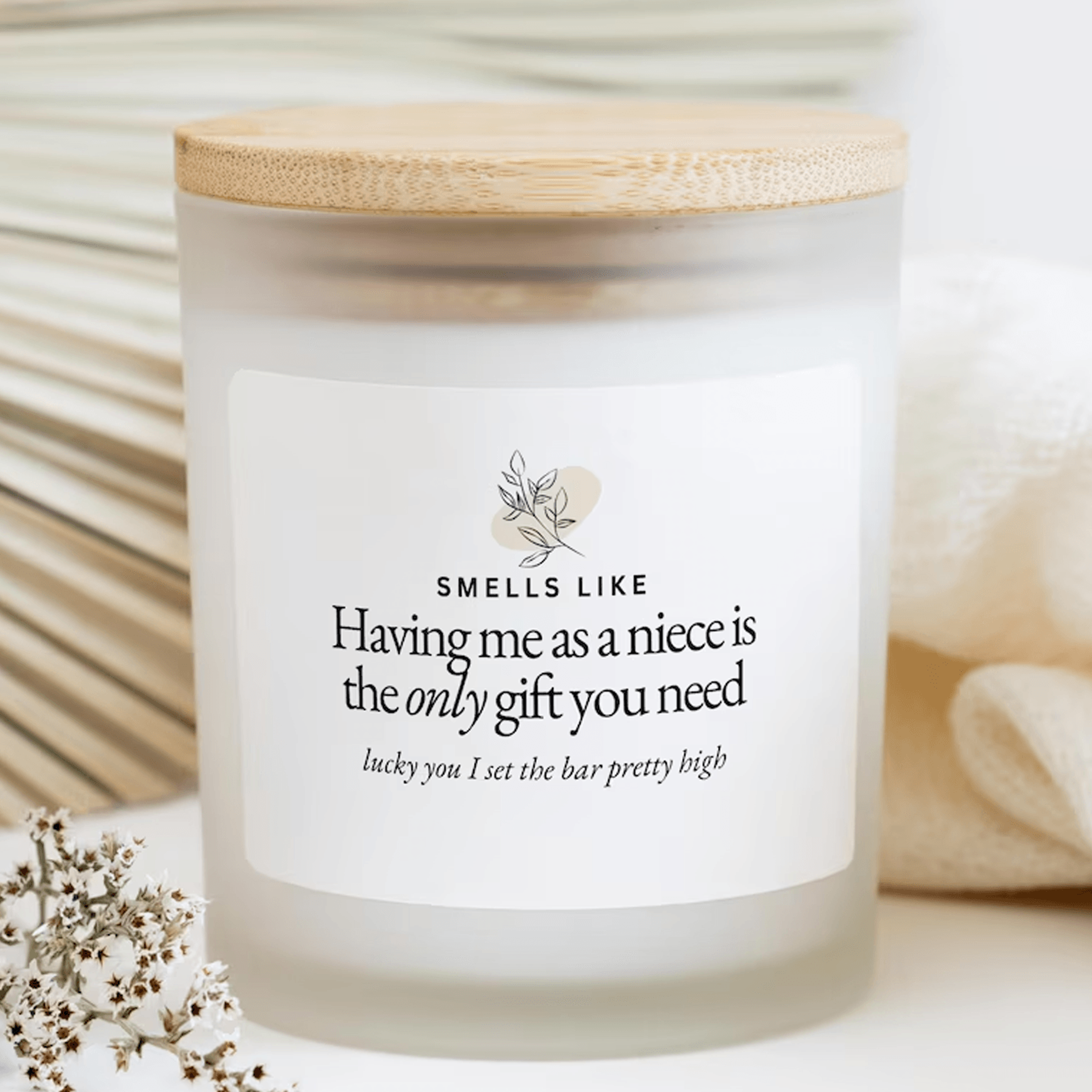 funny niece gift candle, niece birthday gift, aunt uncle gift from niece, family appreciation candle