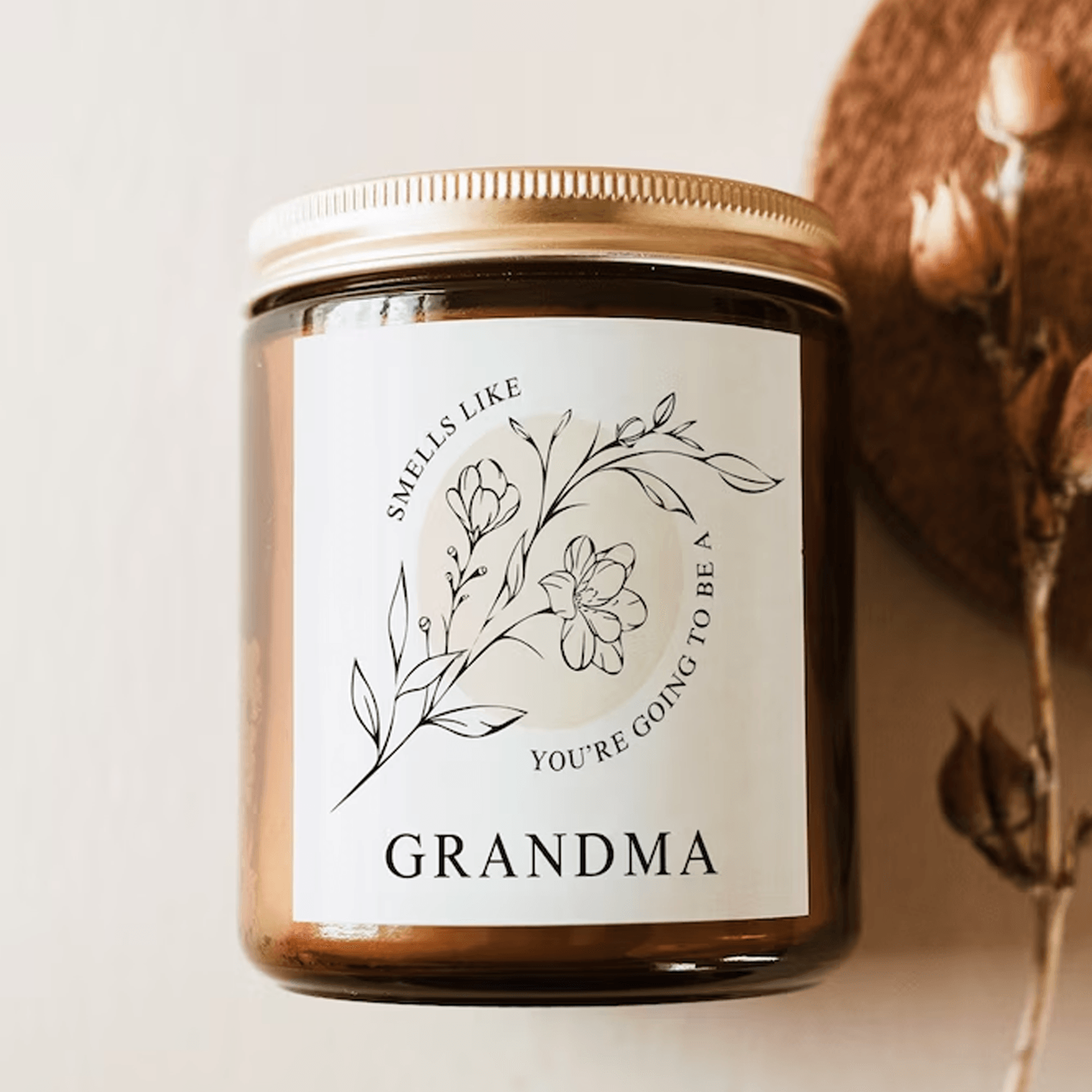 you're going to be a grandma candle, pregnancy announcement gift, new grandma reveal, personalized baby reveal candle