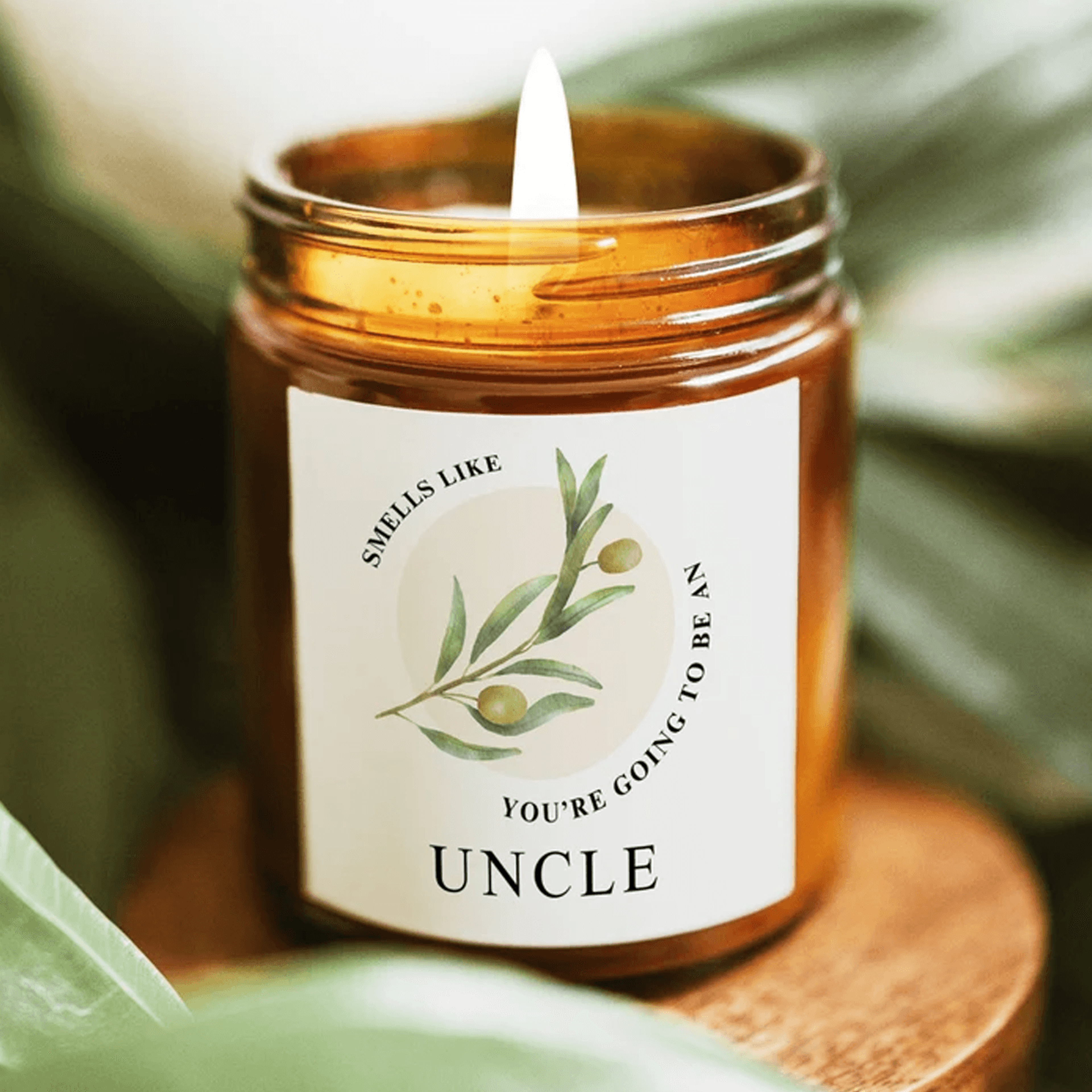 you're going to be an uncle candle, uncle pregnancy announcement gift, new uncle reveal, baby announcement candle, uncle