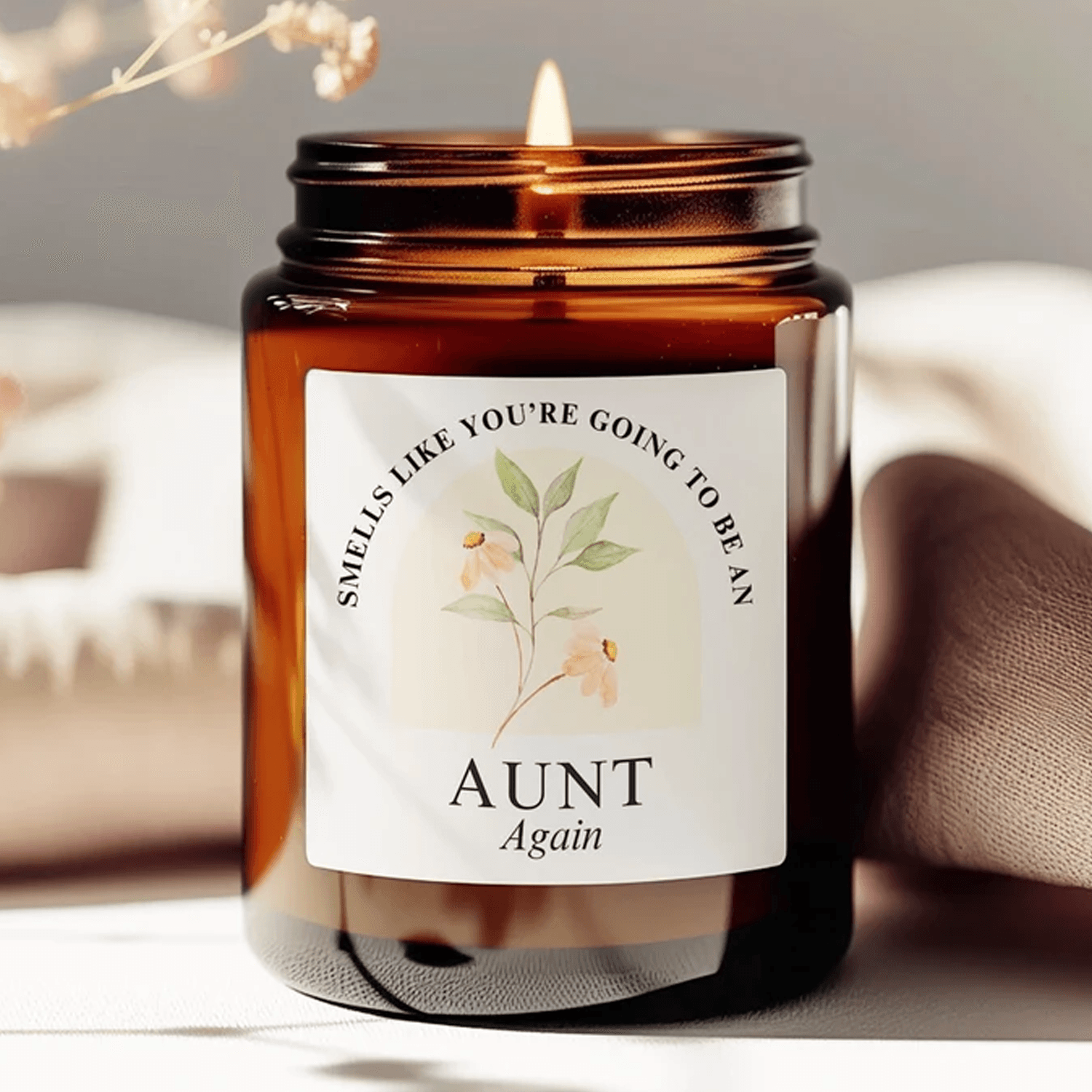 you're going to be an aunt again candle, aunt pregnancy announcement gift, baby reveal candle, aunt-to-be gift, new baby