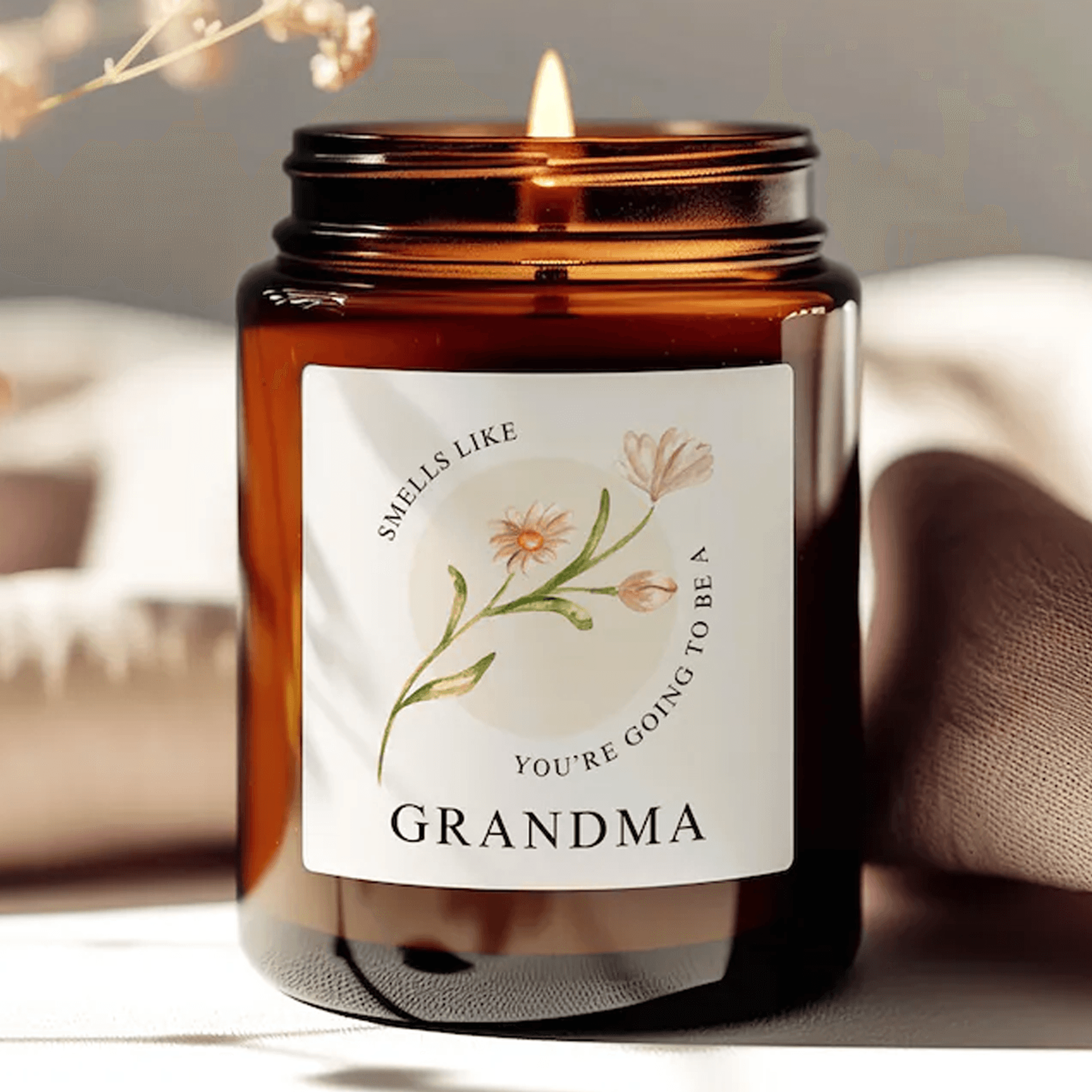 smells like you're going to be a grandma candle, grandma pregnancy announcement gift, baby reveal candle, new grandma gi