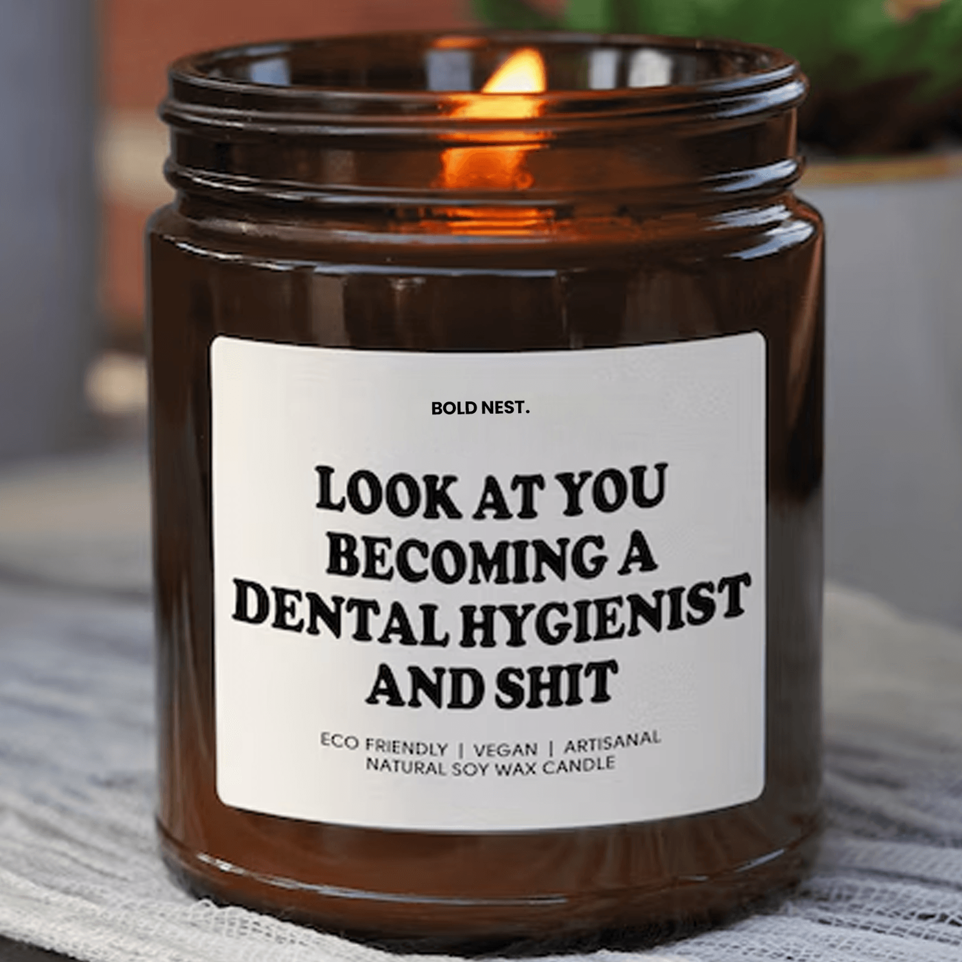 funny dental hygienist candle graduation gift for future hygienists